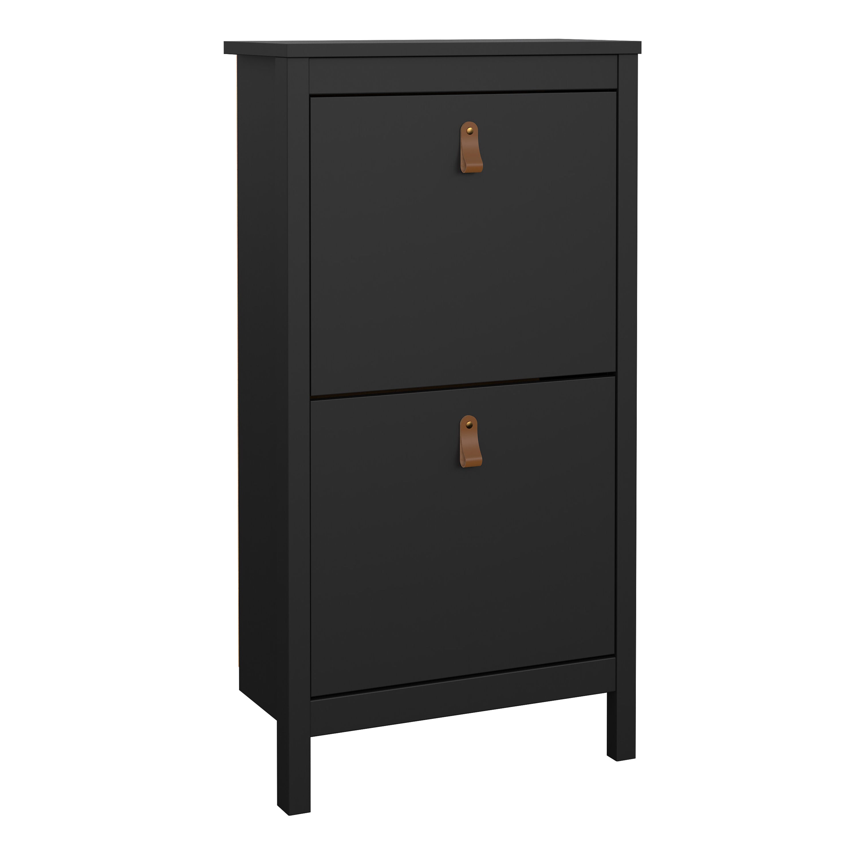 Barcelona Shoe Cabinet 2 Flip Down Doors in Matt Black – FTG