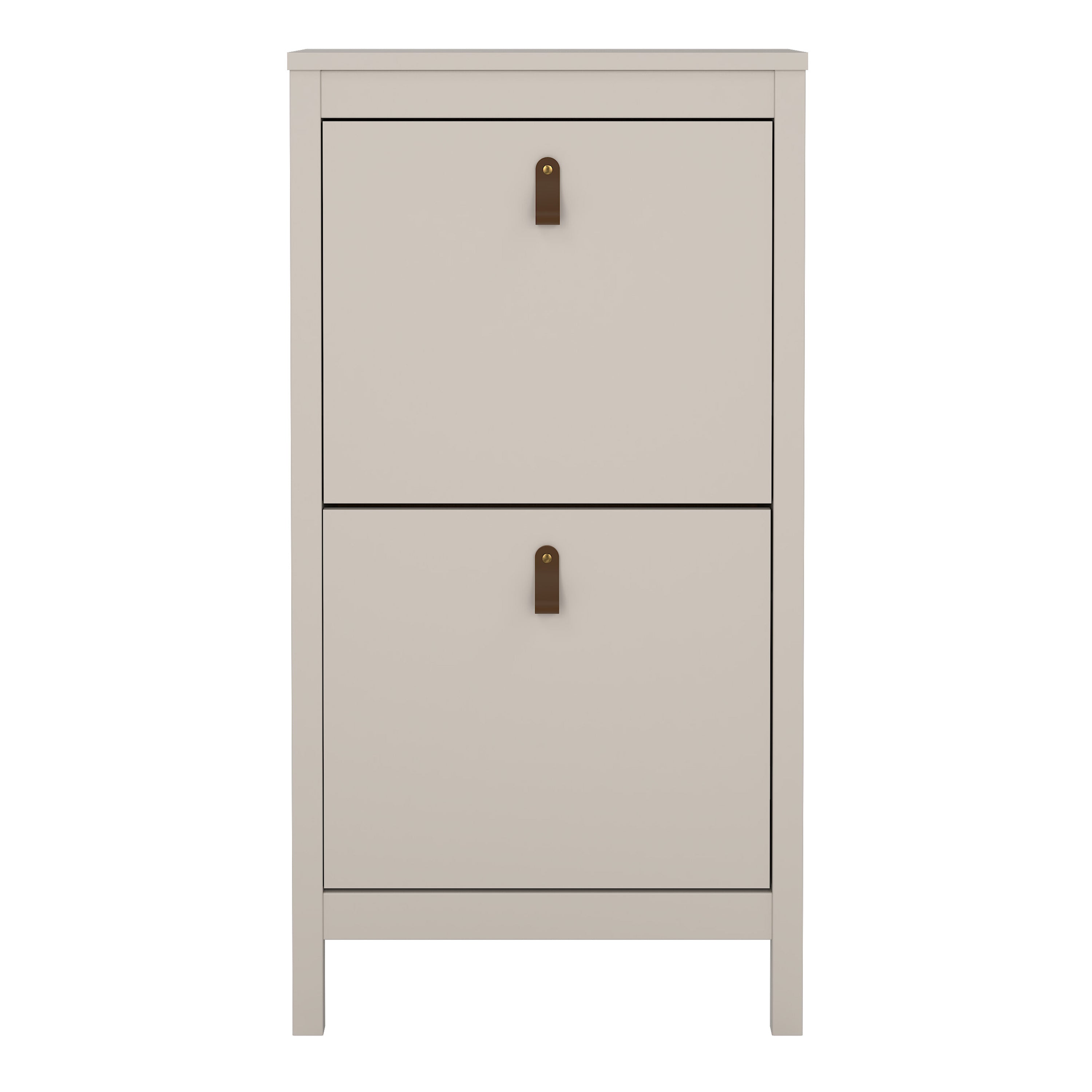 Barcelona Shoe Cabinet 2 Flip Down Doors in Cashmere – FTG, view 4