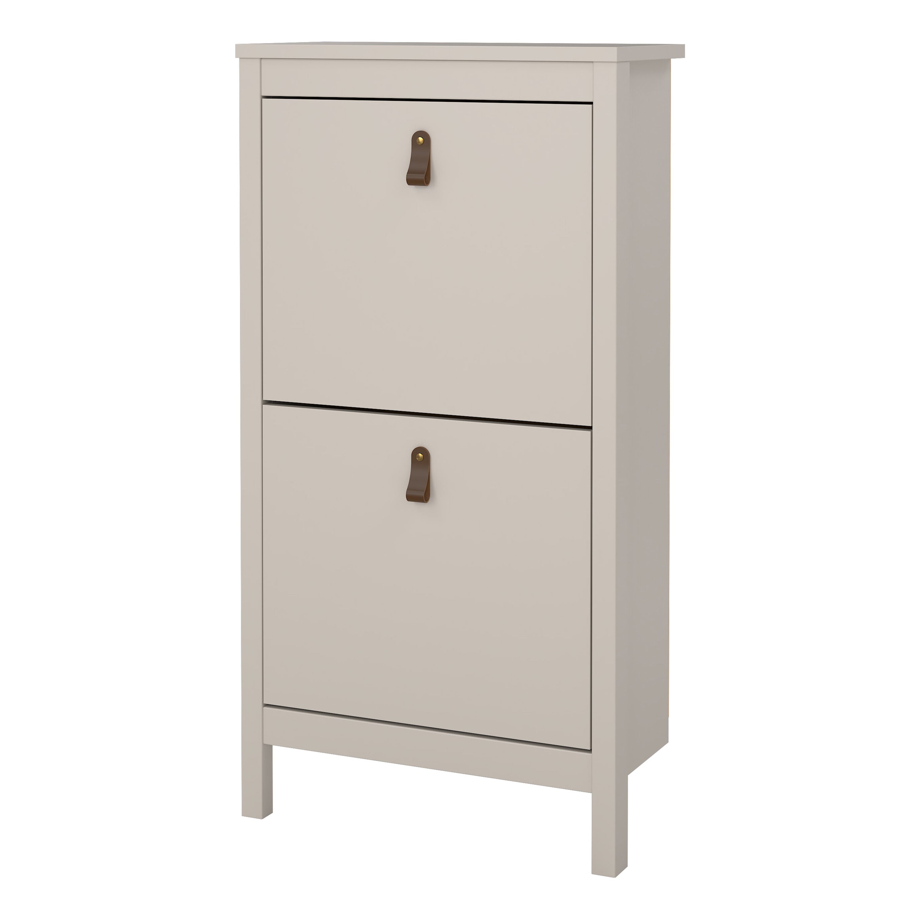 Barcelona Shoe Cabinet 2 Flip Down Doors in Cashmere – FTG, view 5