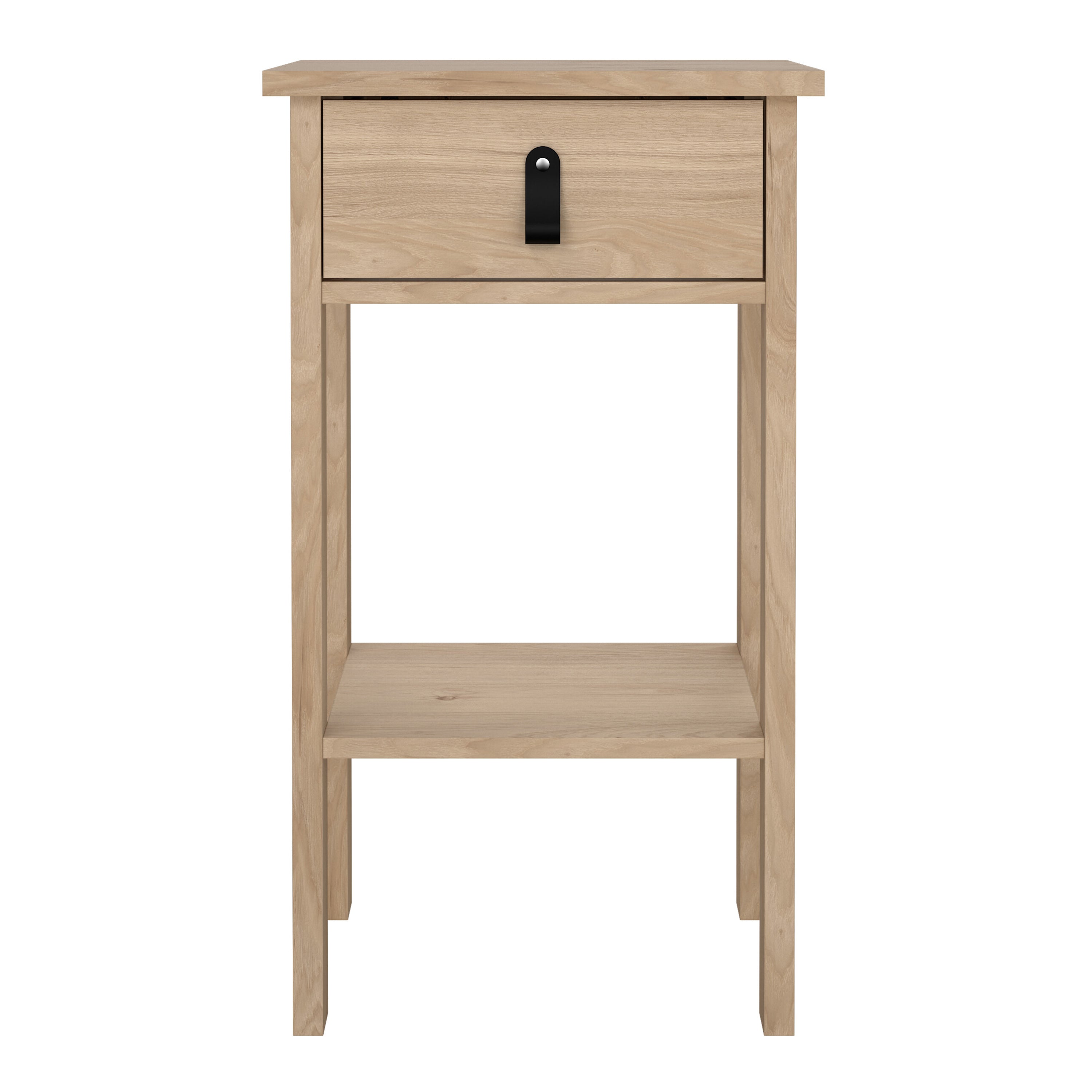 Barcelona Bedside Table with 1 Drawers in Jackson Hickory Oak – FTG, view 2