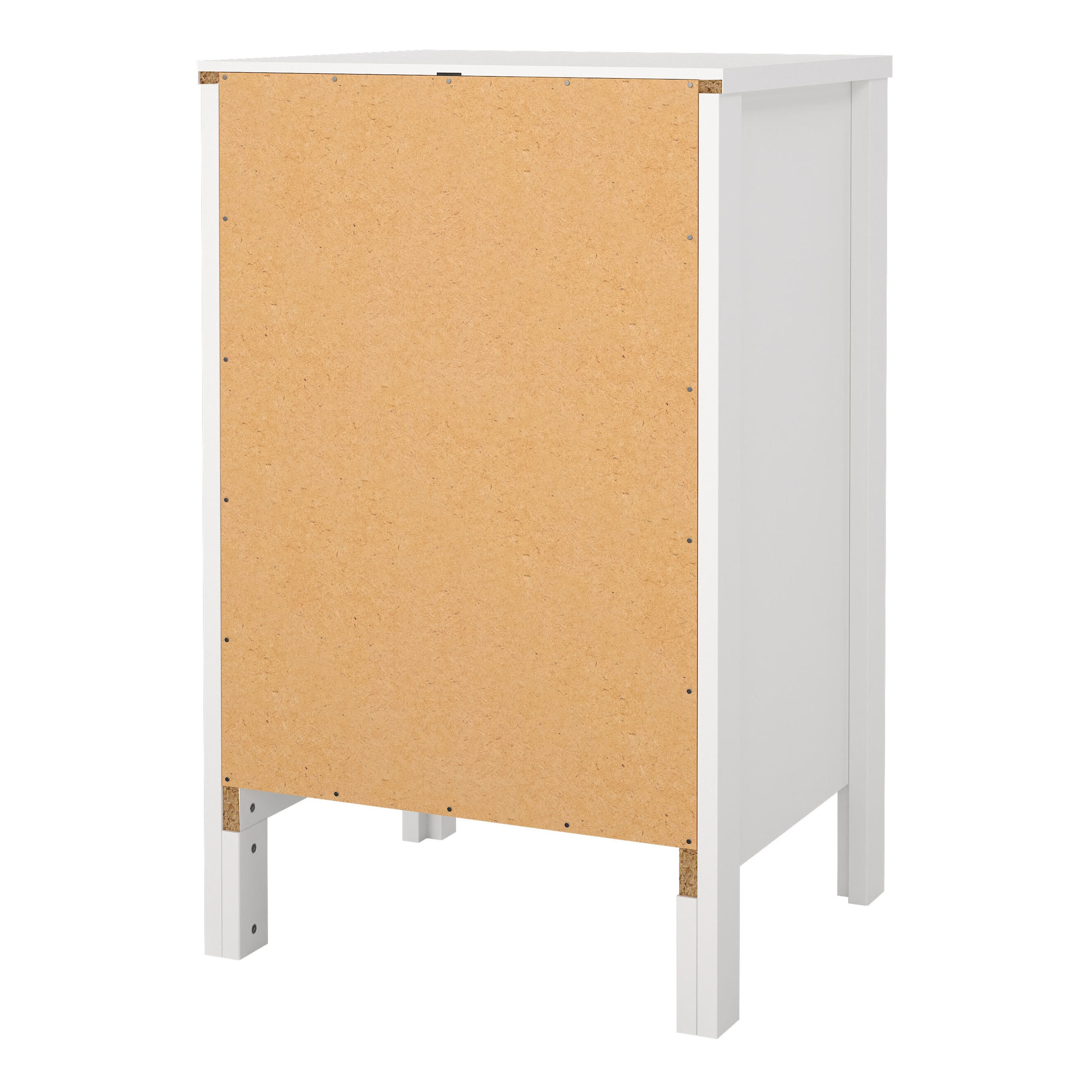 Barcelona Bedside Table 3 Drawers in White – FTG, view 5