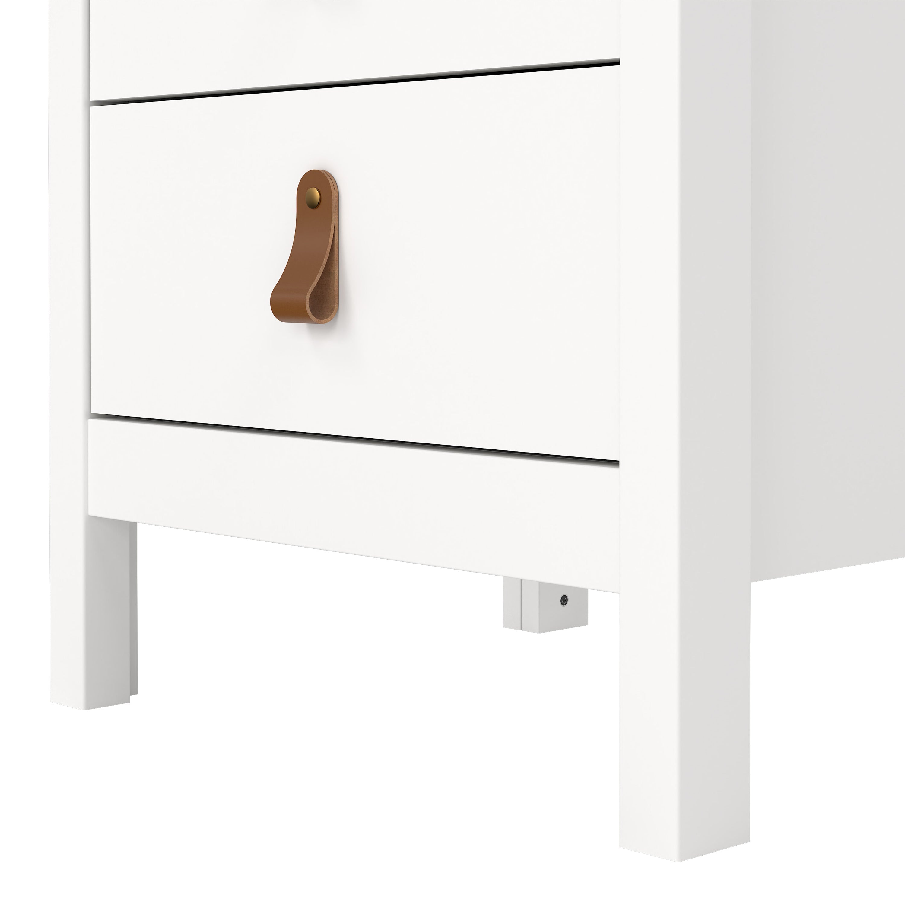 Barcelona Bedside Table 3 Drawers in White – FTG, view 9