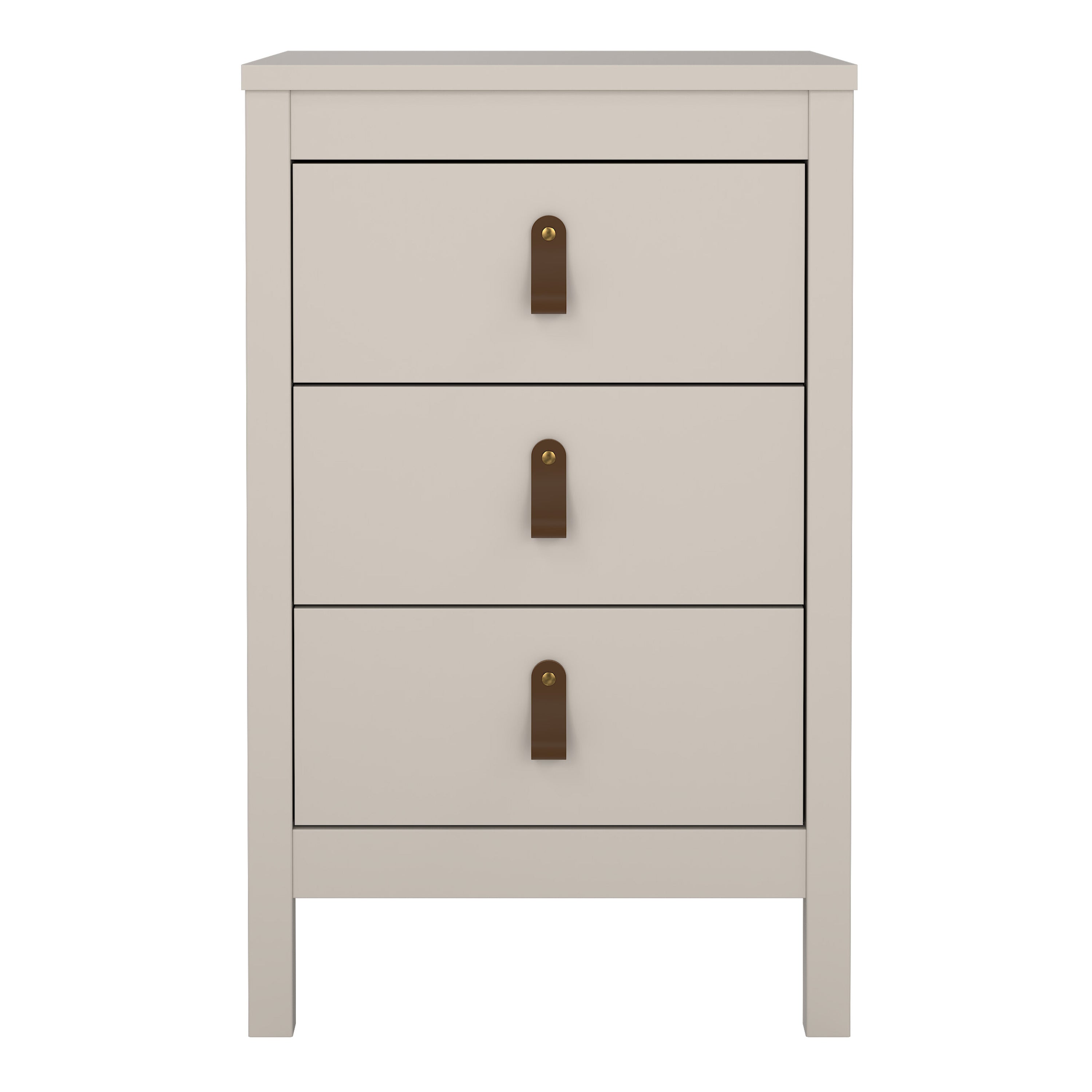 Barcelona Bedside Table 3 Drawers in Cashmere – FTG, view 4