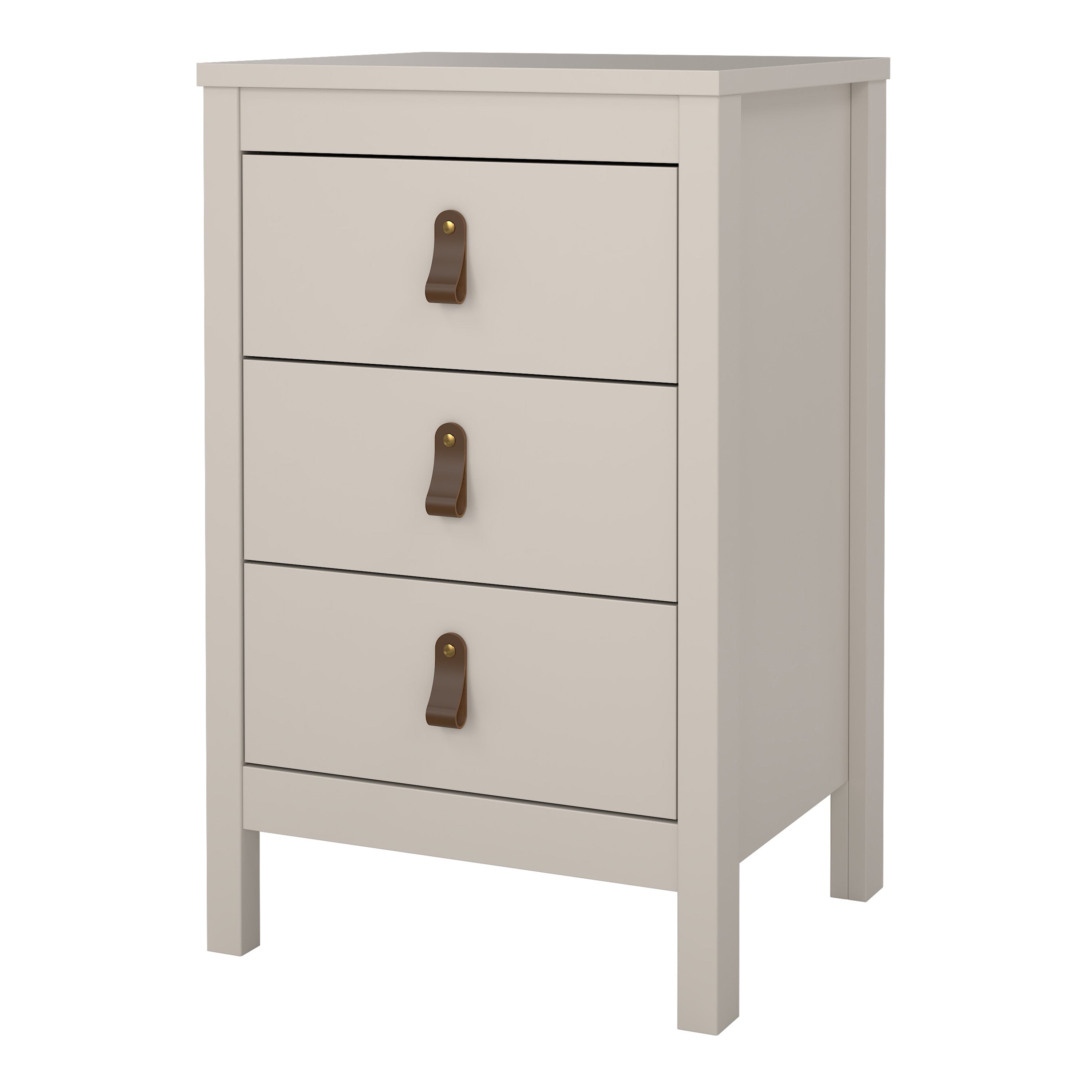 Barcelona Bedside Table 3 Drawers in Cashmere – FTG, view 5