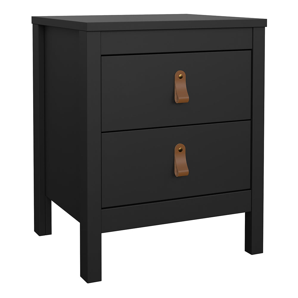 Barcelona Package - Bedside Table 2 Drawers + Chest 5 Drawers + Wardrobe with 3 Doors in Matt Black – FTG, view 2