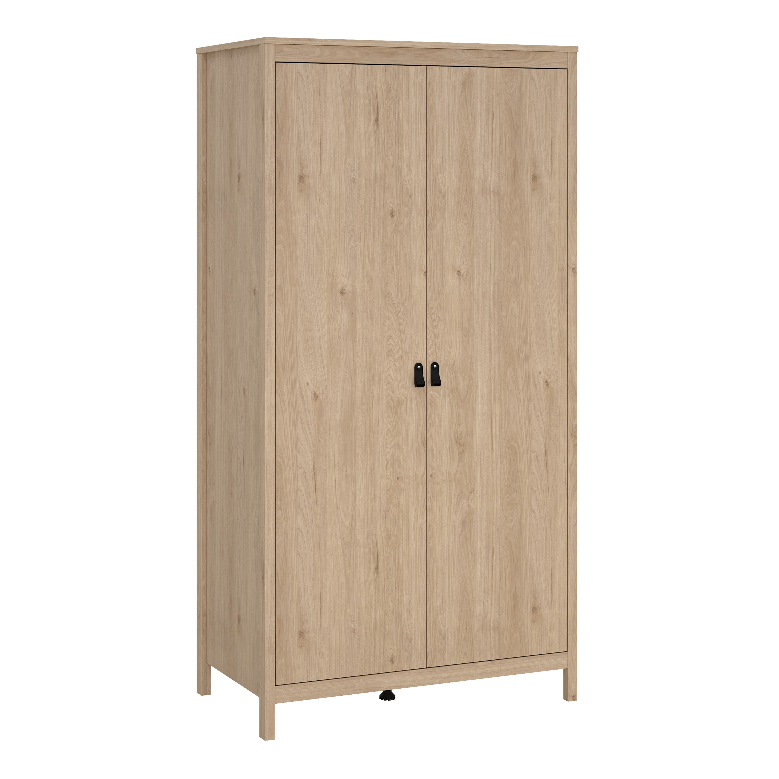 Barcelona Package – Bedside Table 2 Drawers + Chest 5 Drawers + 2 Door Wardrobe in Jackson Hickory Oak