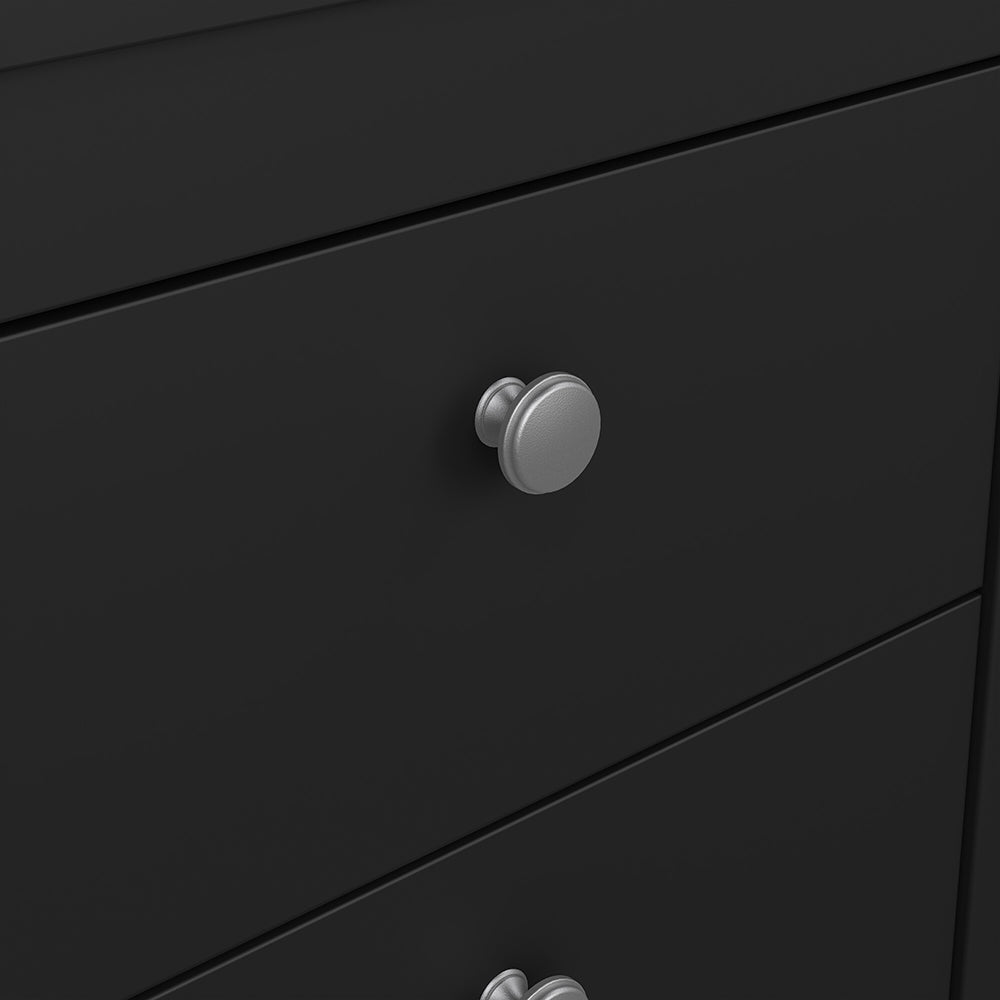 Madrid Bedside Table 2 Drawers in Matt Black – FTG, view 9