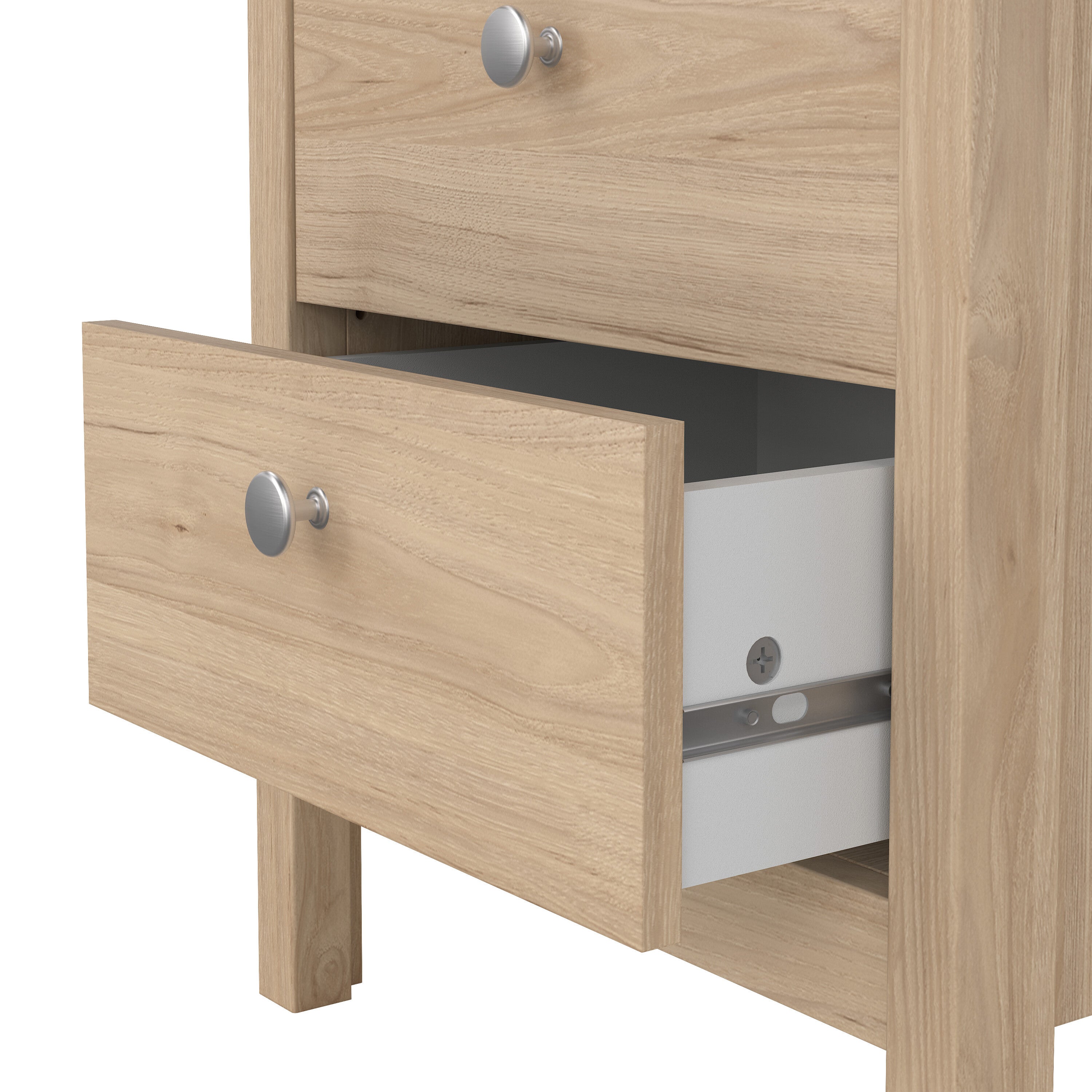 Madrid Bedside Table 2 Drawers in Jackson Hickory Oak – FTG, view 9