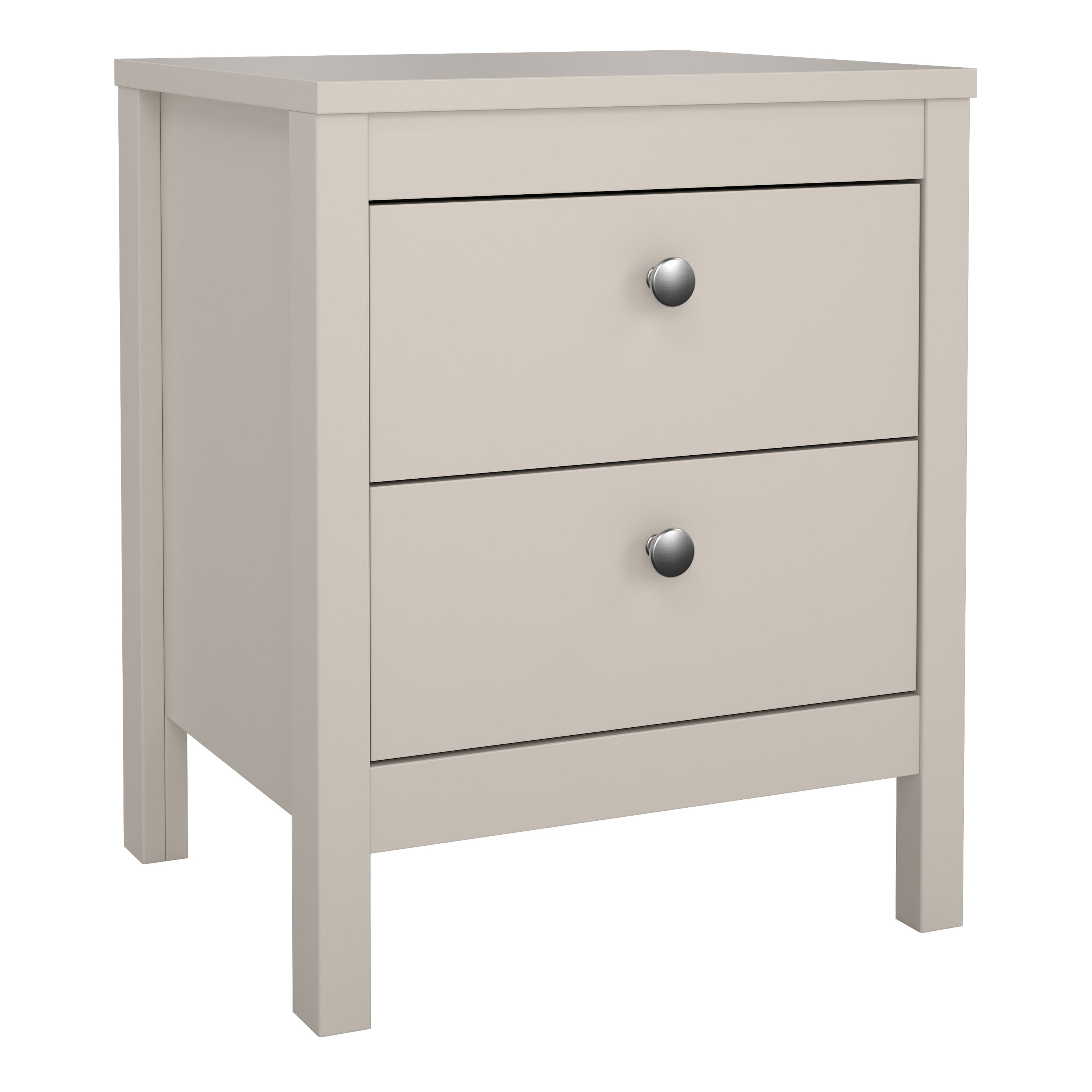 Madrid Bedside Table 2 Drawers in Cashmere – FTG