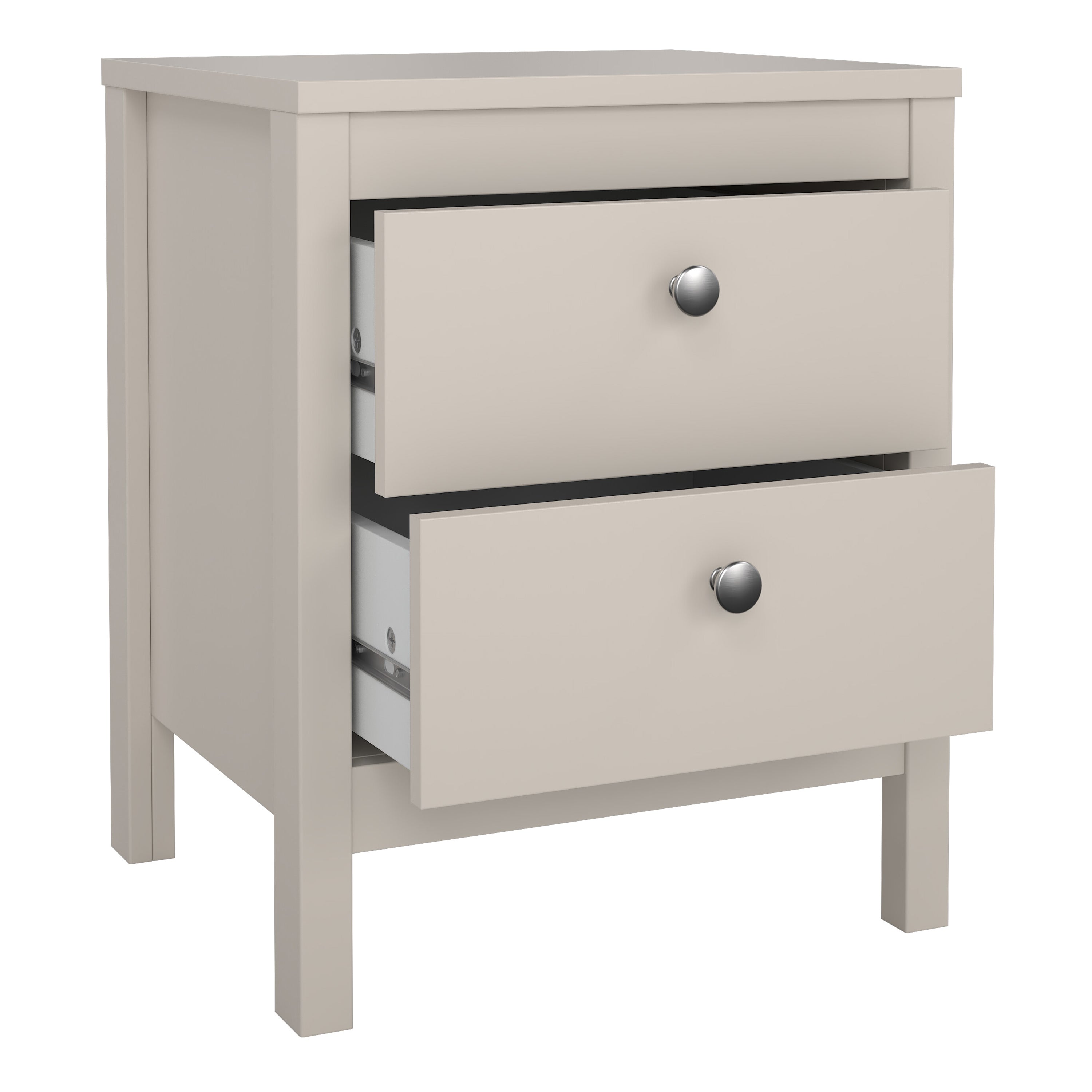 Madrid Bedside Table 2 Drawers in Cashmere – FTG, view 5