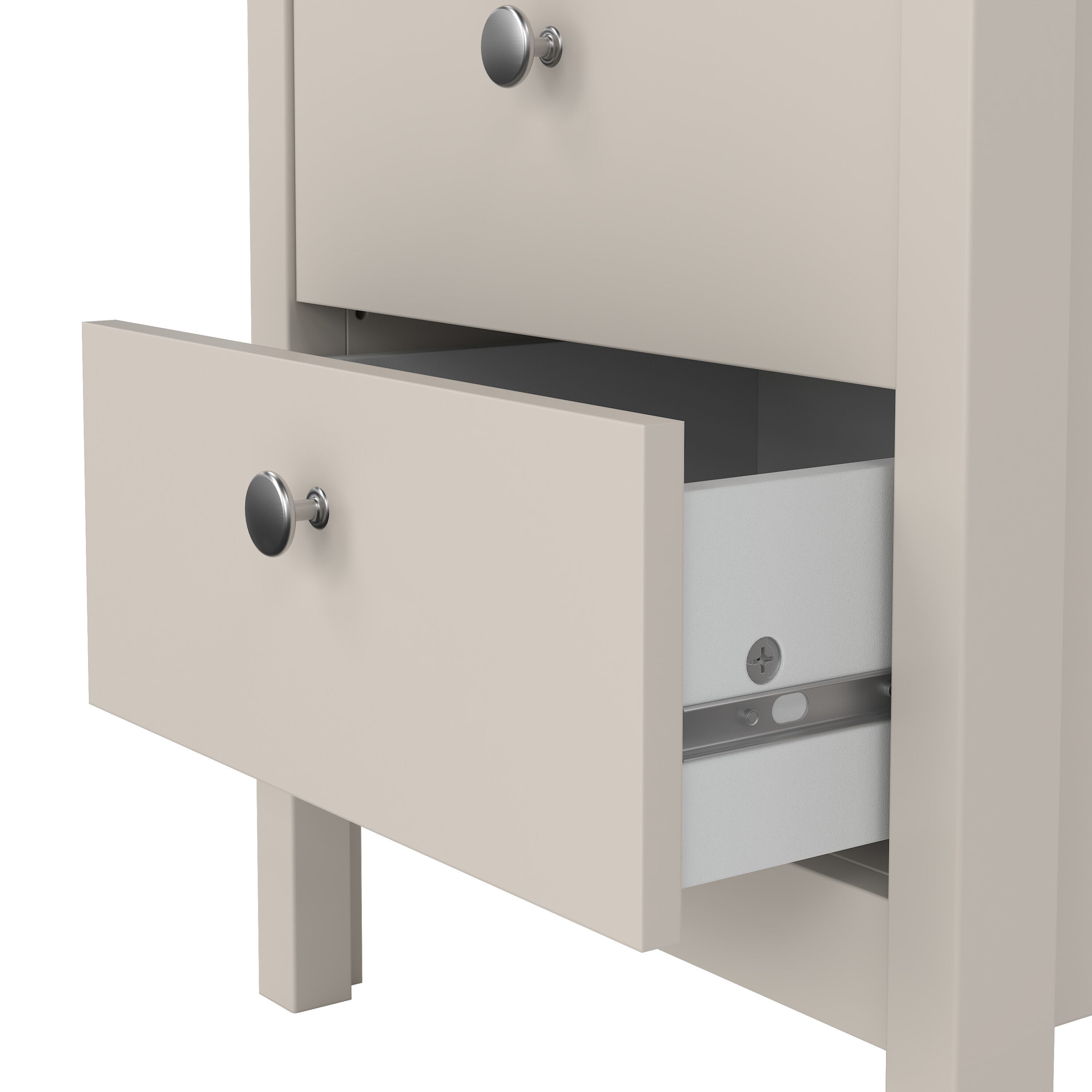 Madrid Bedside Table 2 Drawers in Cashmere – FTG, view 9