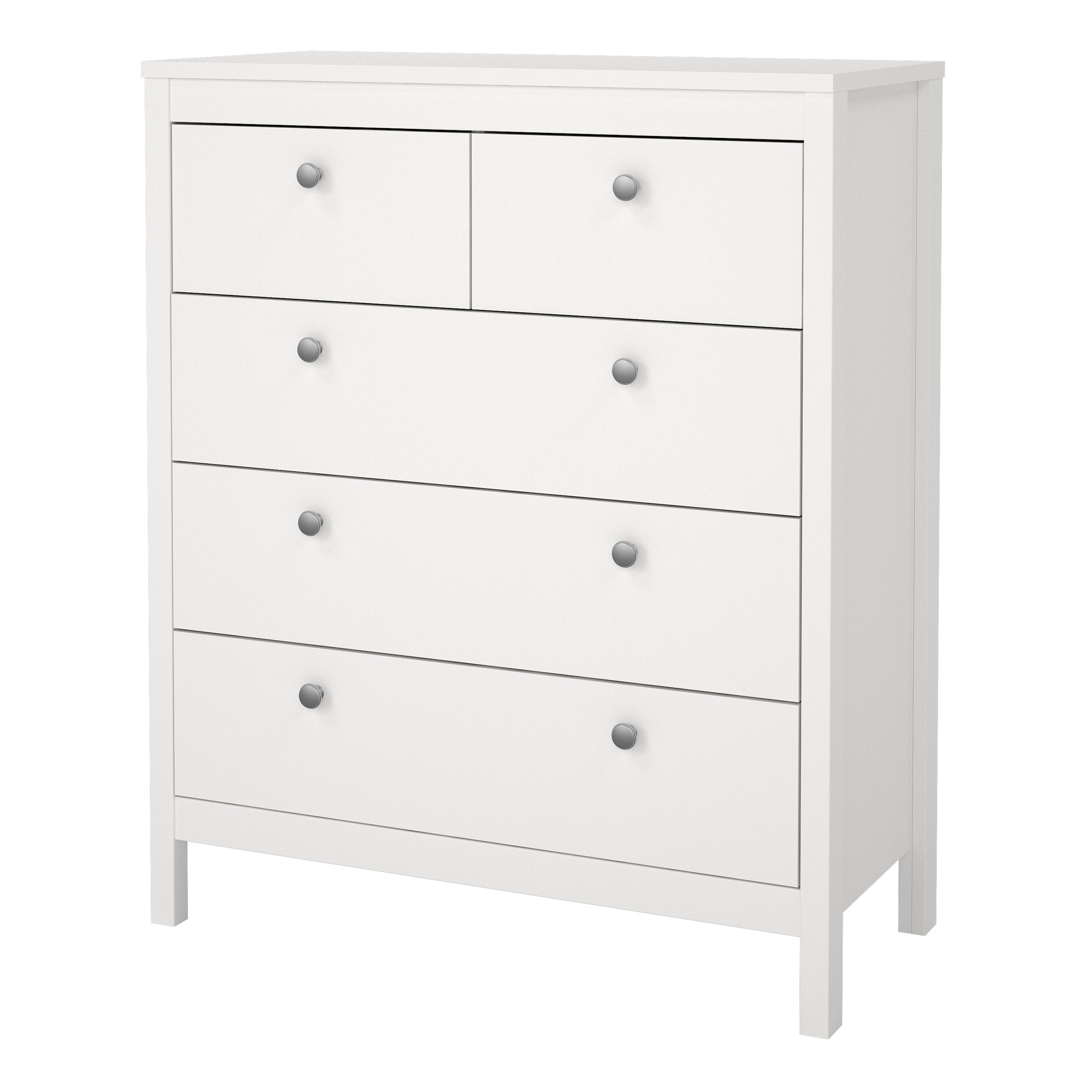 Madrid Chest 3+2 Drawers in White – FTG, view 3