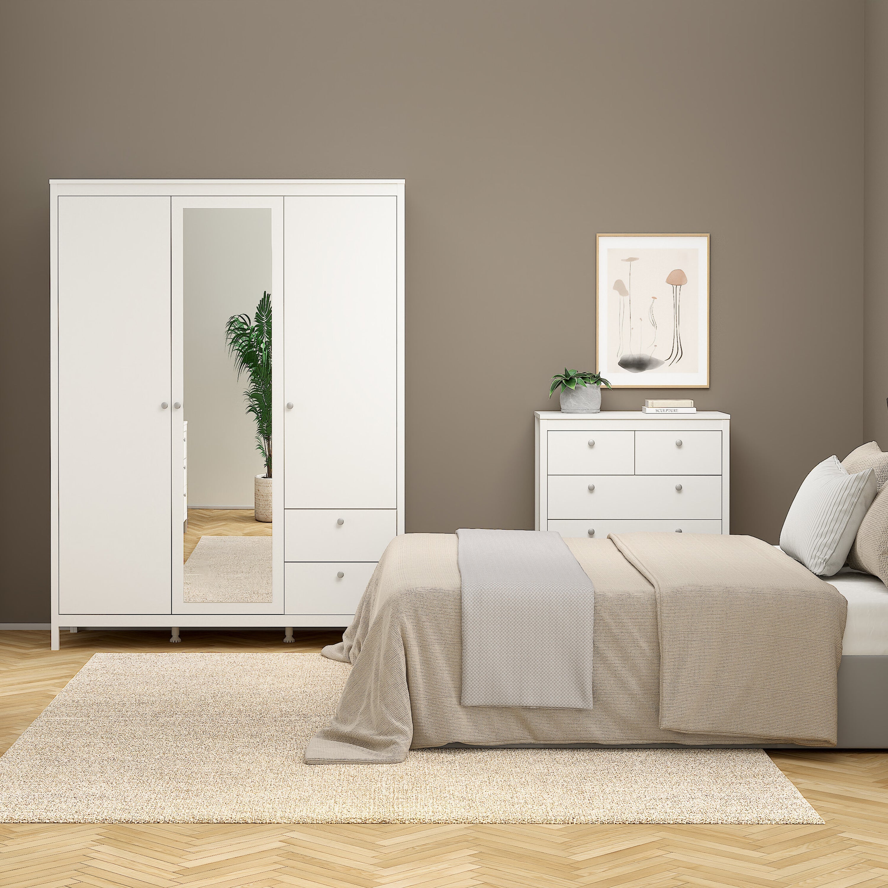 Madrid Chest 3+2 Drawers in White – FTG, view 6