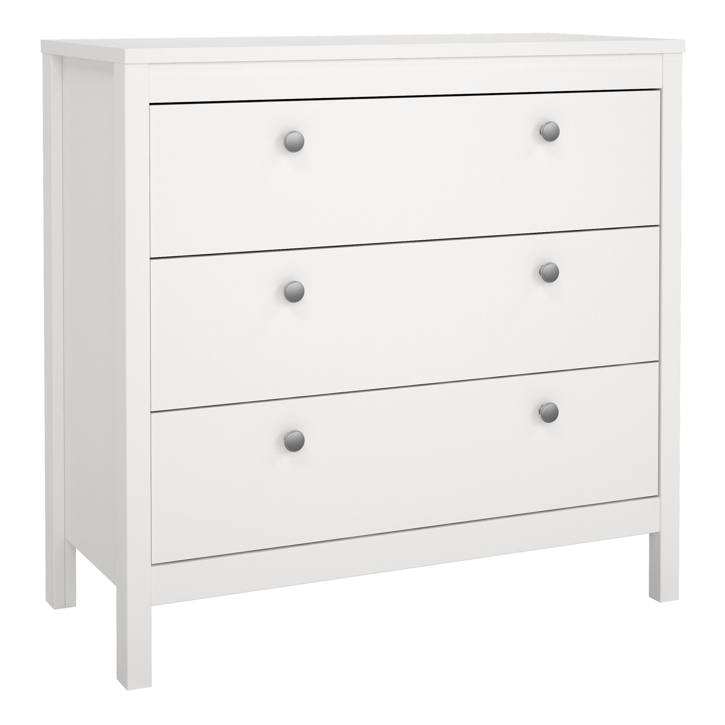 Madrid Chest 3 Drawers in White – FTG