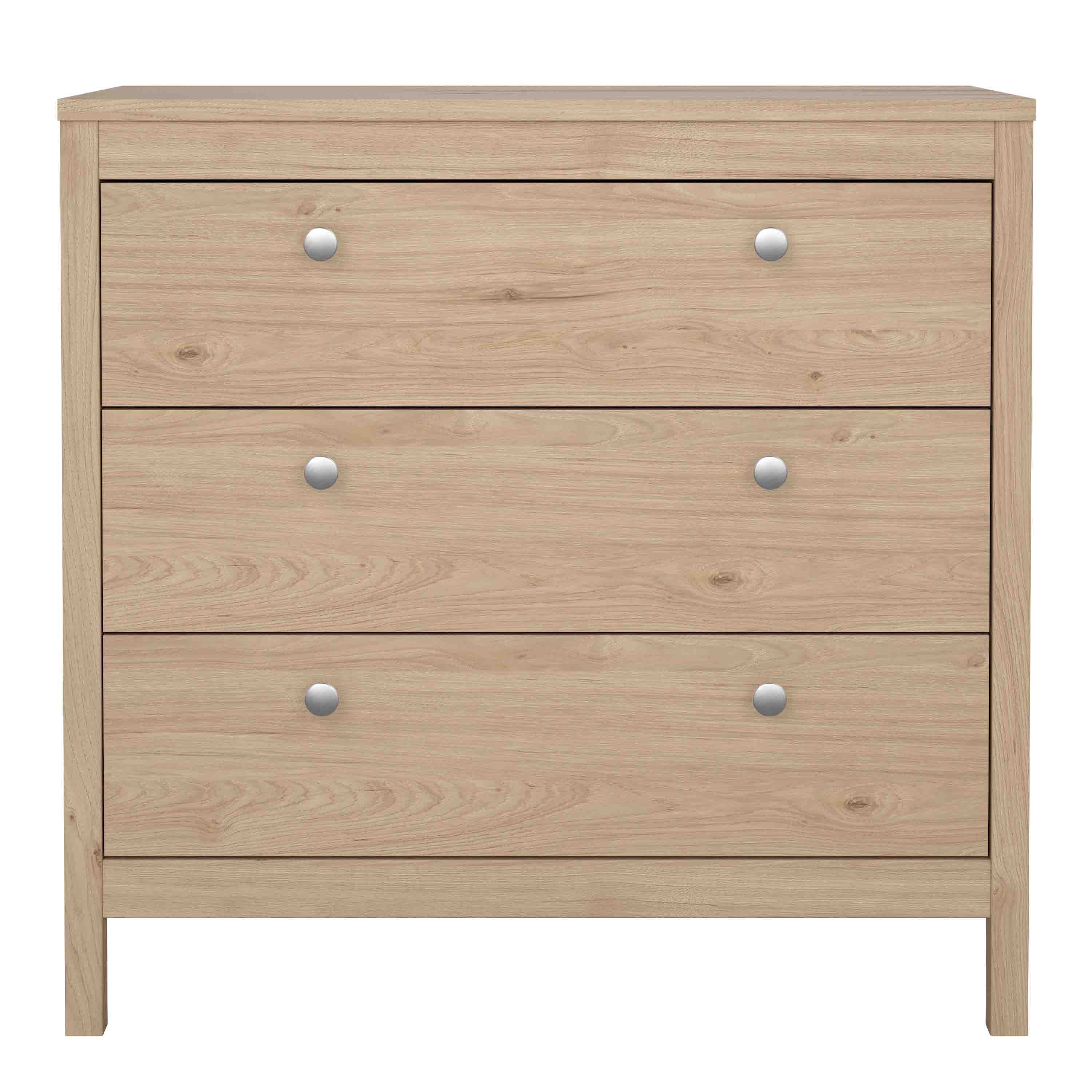 Madrid Chest 3 Drawers in Jackson Hickory Oak – FTG, view 2