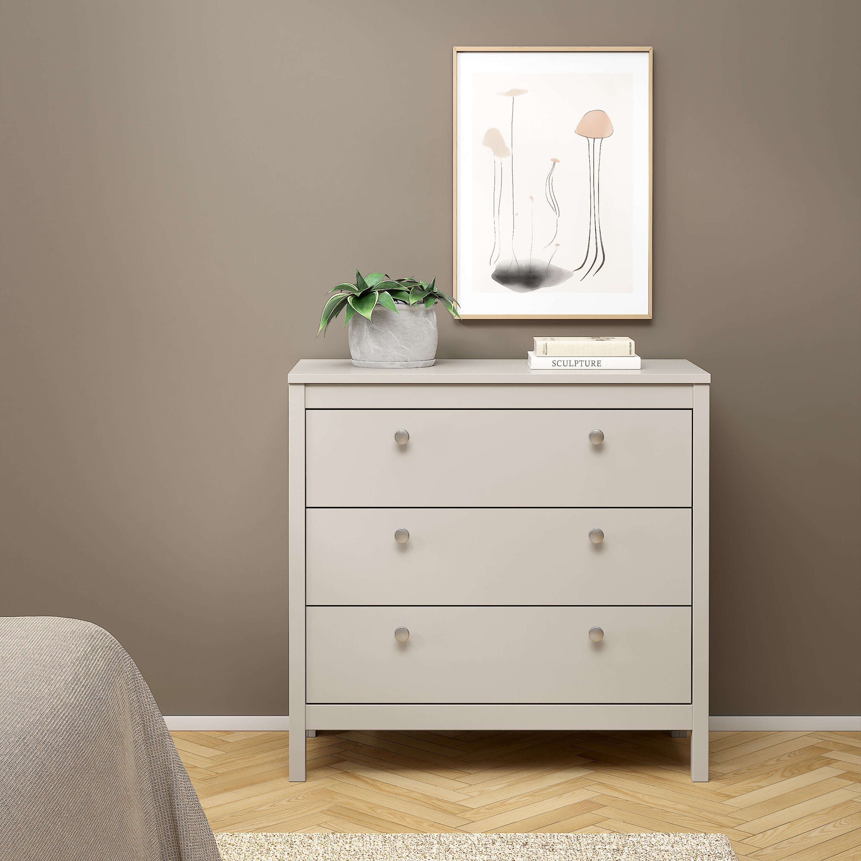 Madrid Chest 3 Drawers in Cashmere – FTG, view 6