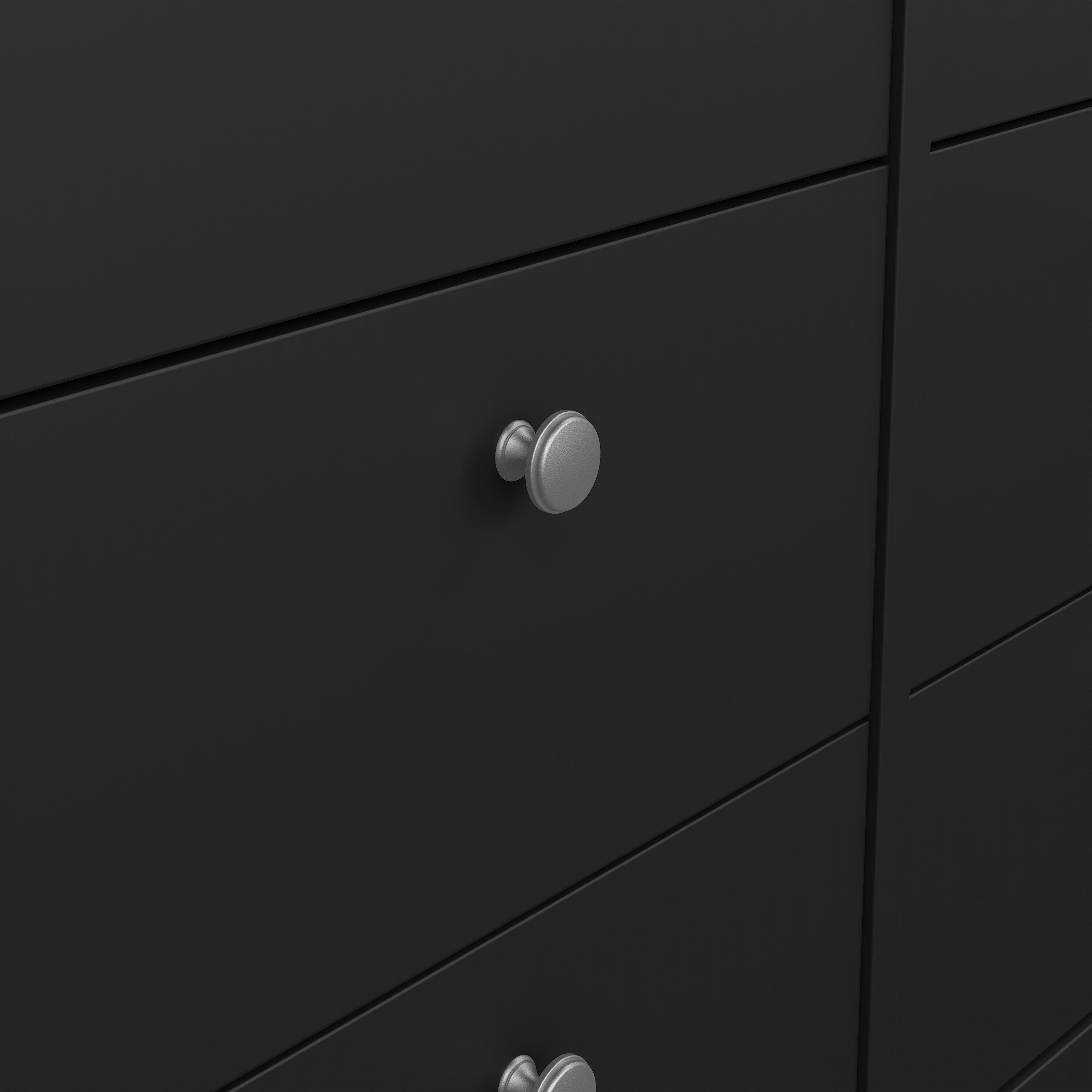 Madrid Double Dresser 4+4 Drawers in Matt Black – FTG, view 8