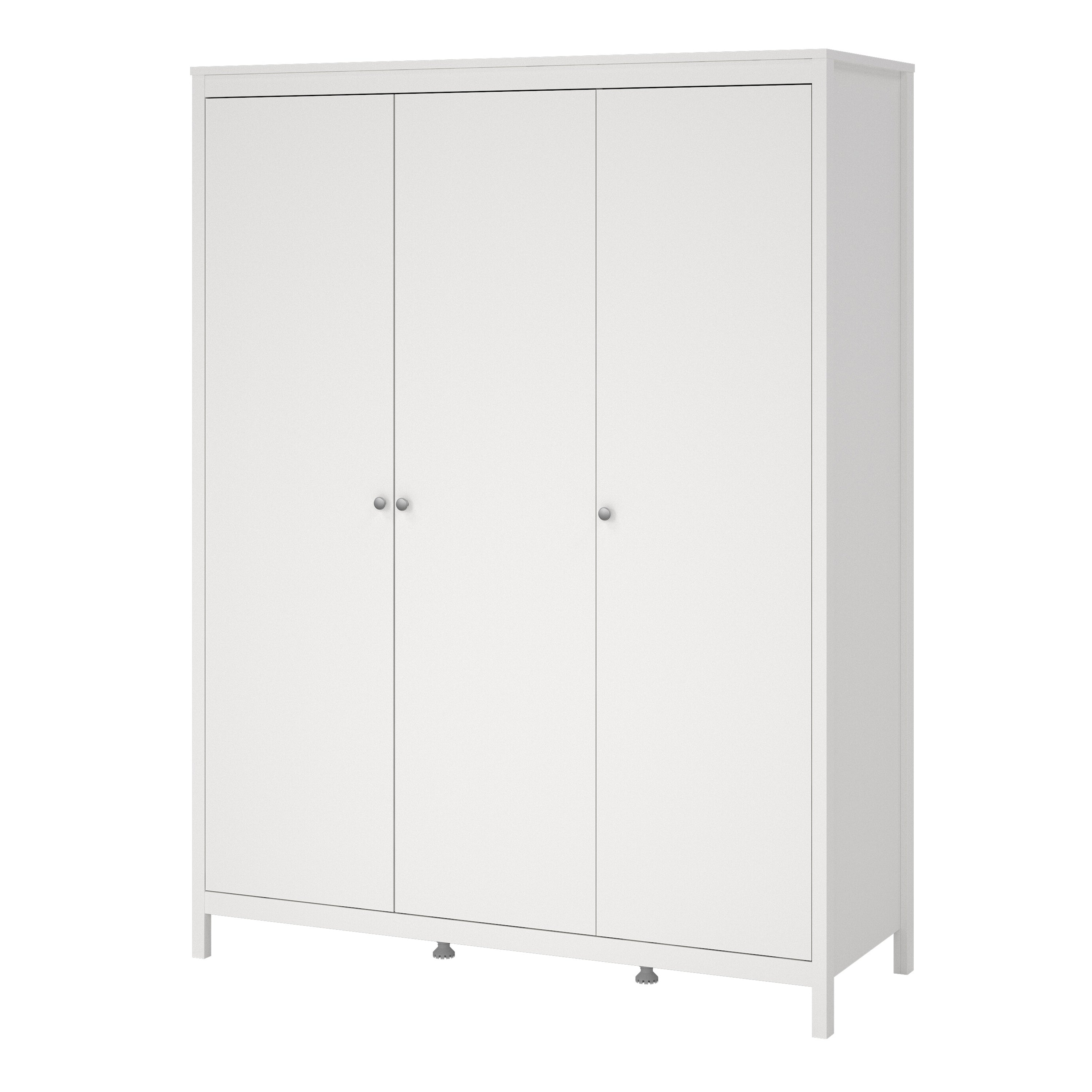 Madrid Wardrobe with 3 Doors in White – FTG, view 3