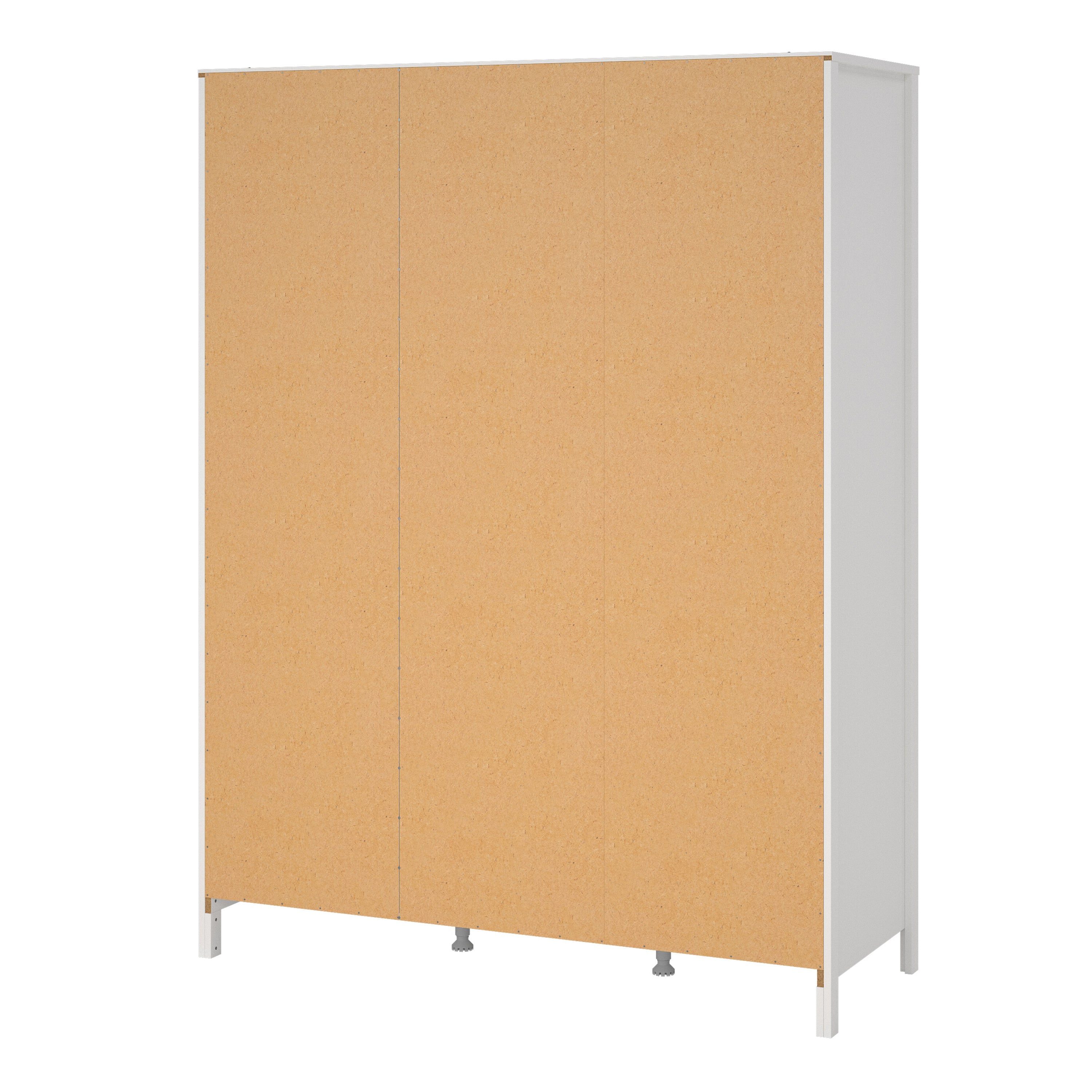 Madrid Wardrobe with 3 Doors in White – FTG, view 4
