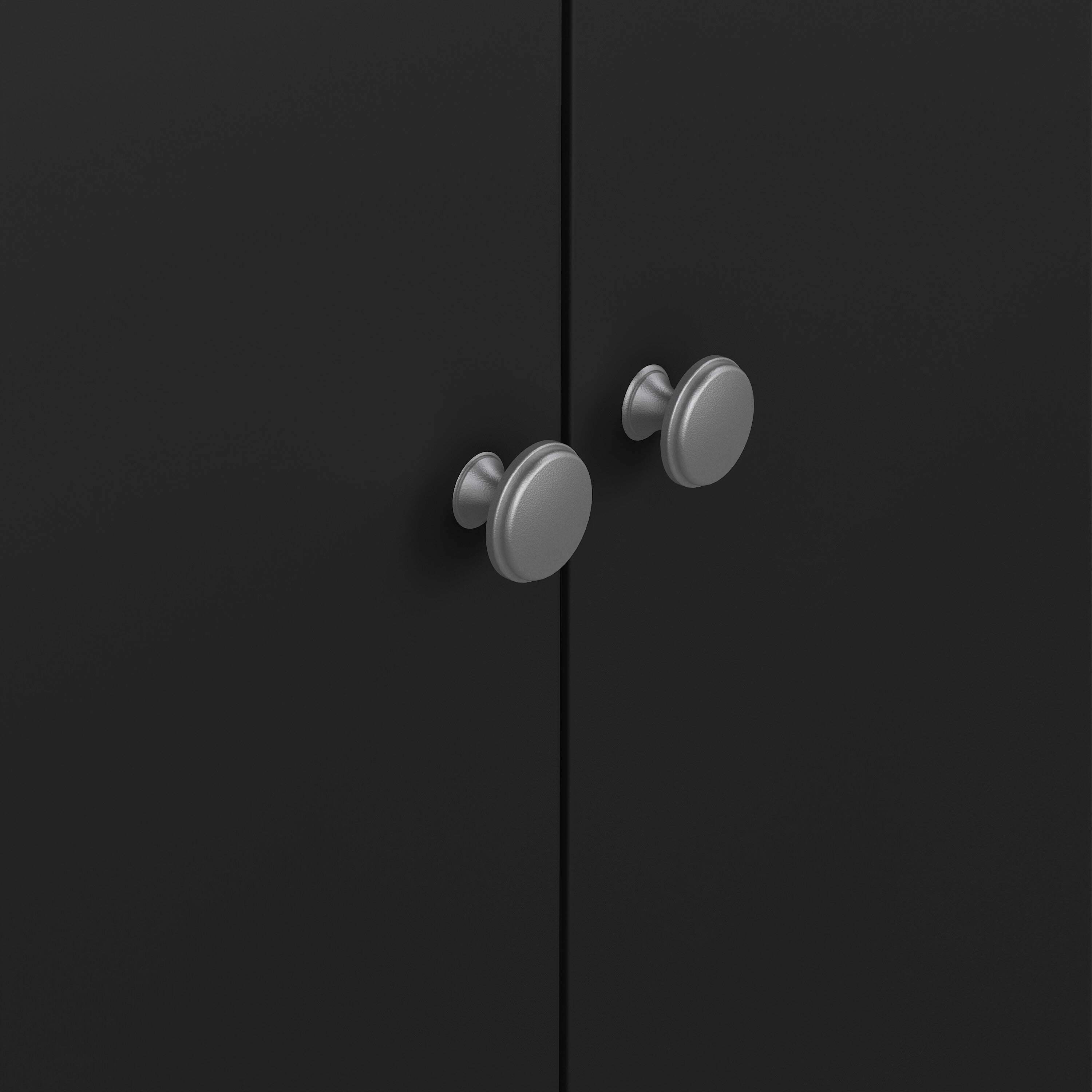 Madrid Wardrobe with 3 Doors in Matt Black – FTG, view 8