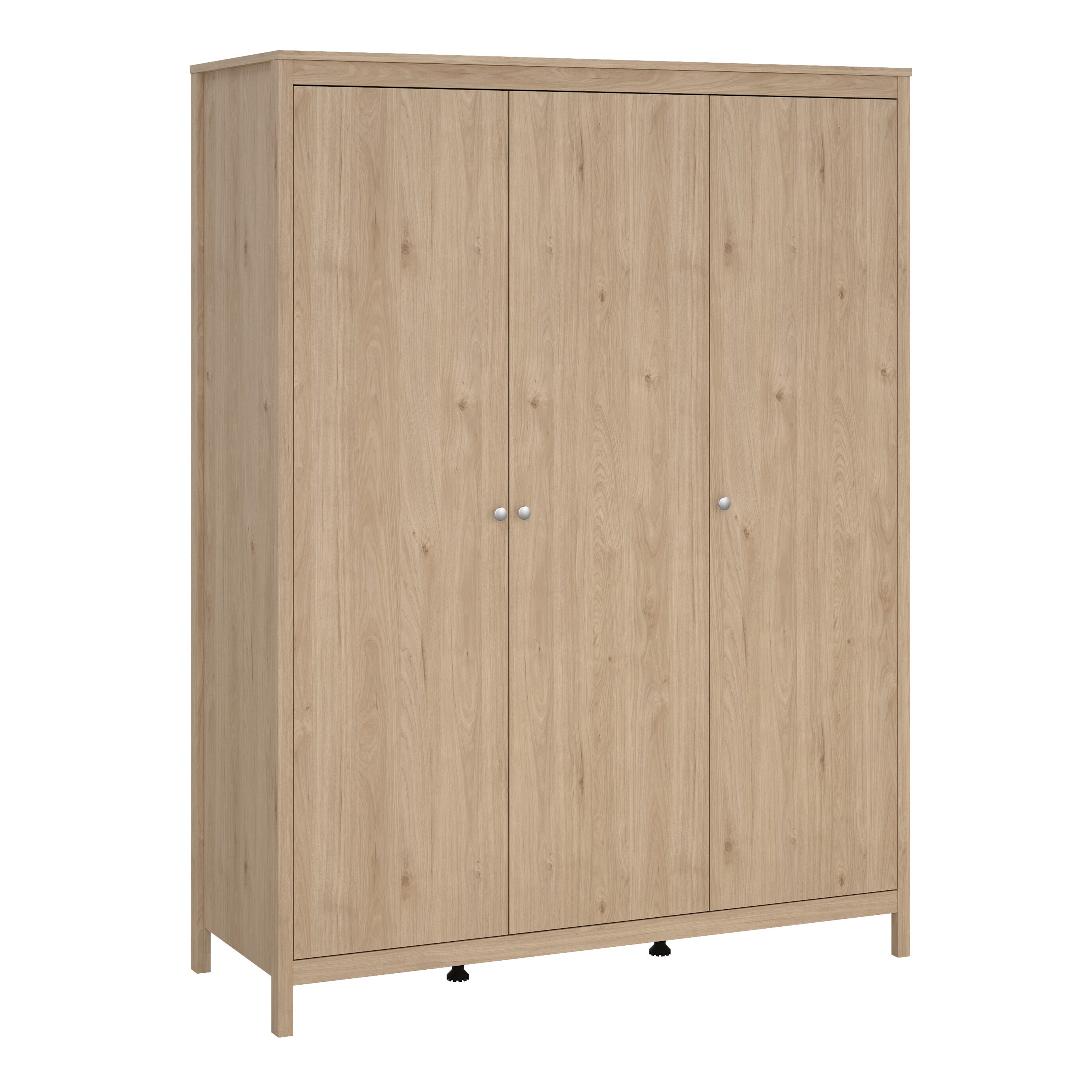 Madrid Wardrobe with 3 Doors in Jackson Hickory Oak – FTG