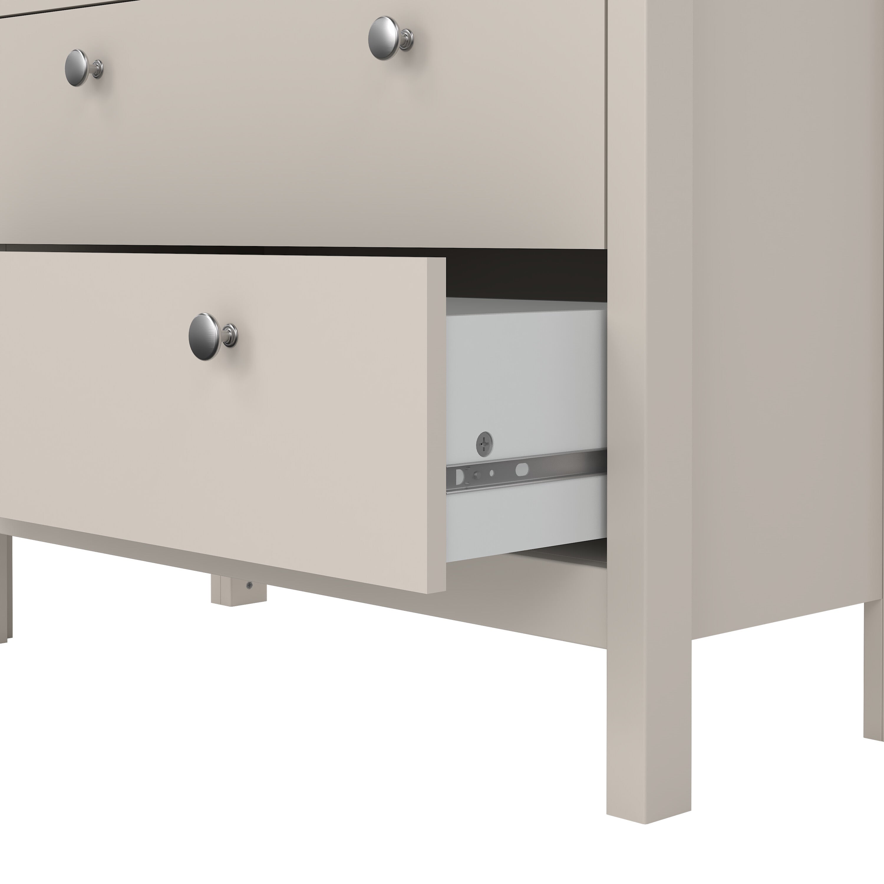 Madrid China Cabinet 2 Glass Doors with 3 Drawers in Cashmere – FTG, view 8