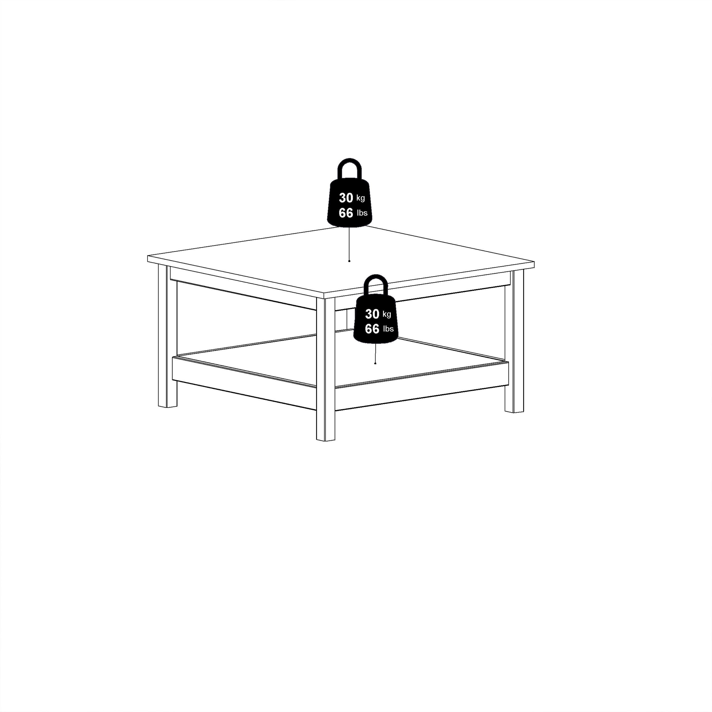 Madrid Coffee Table in White – FTG, view 10