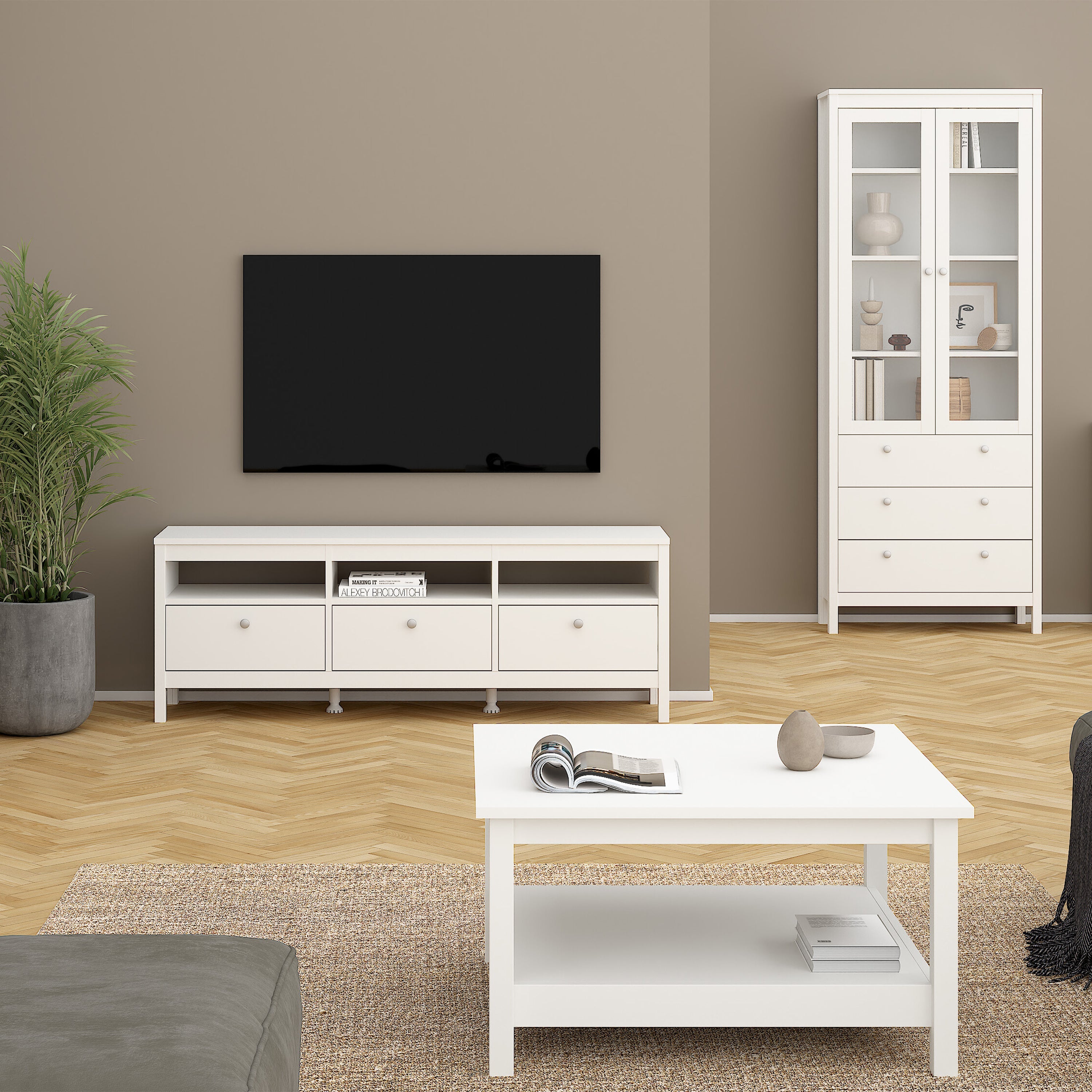 Madrid Coffee Table in White – FTG, view 4
