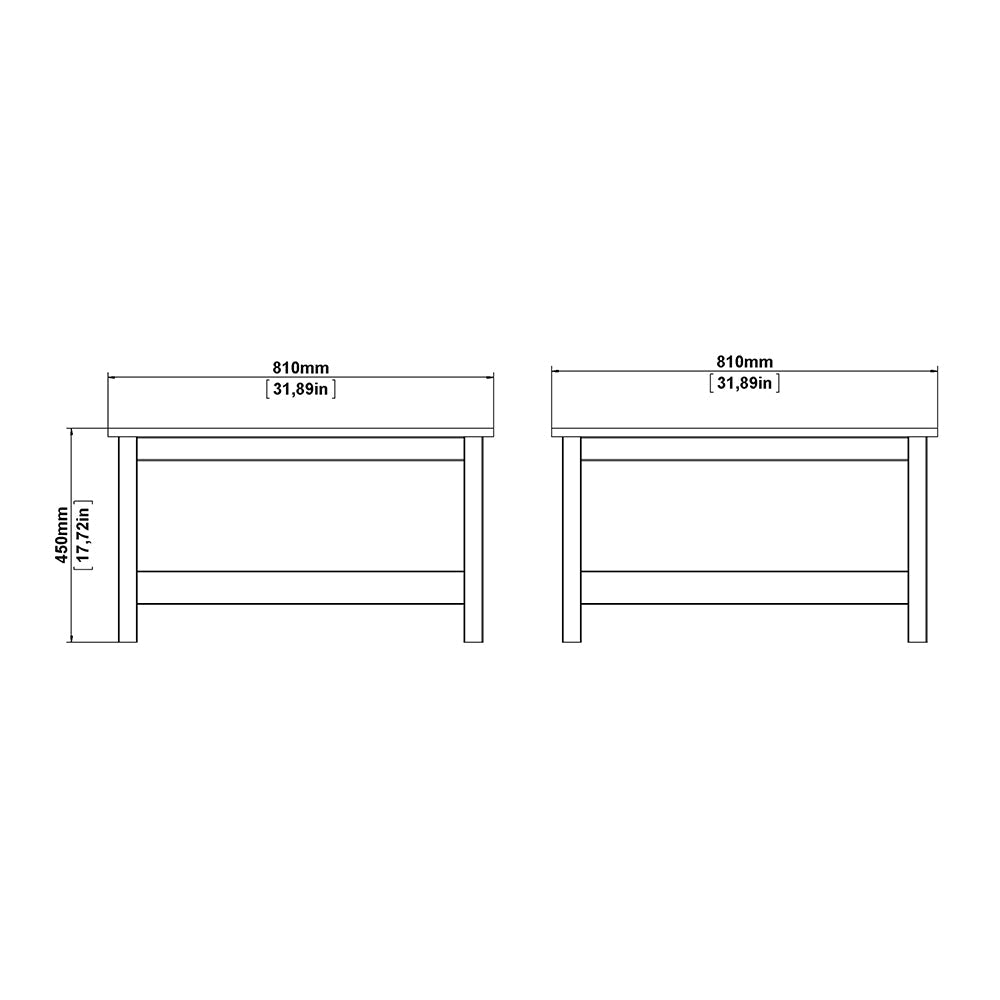 Madrid Coffee Table in Matt Black – FTG, view 8