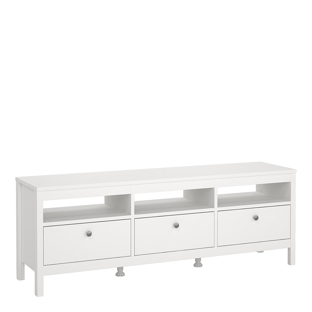 Madrid TV Unit 3 Drawers in White – FTG