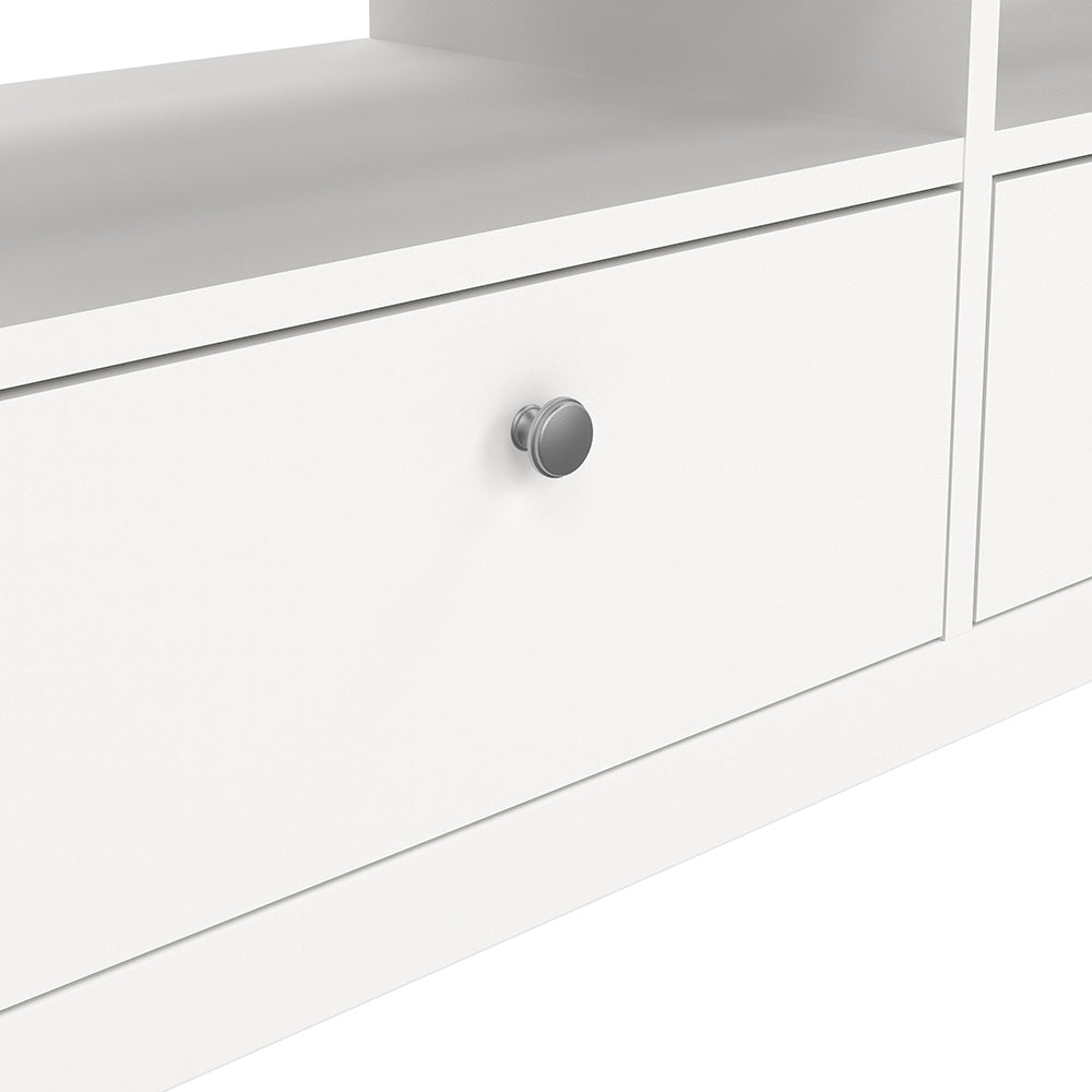 Madrid TV Unit 3 Drawers in White – FTG, view 8