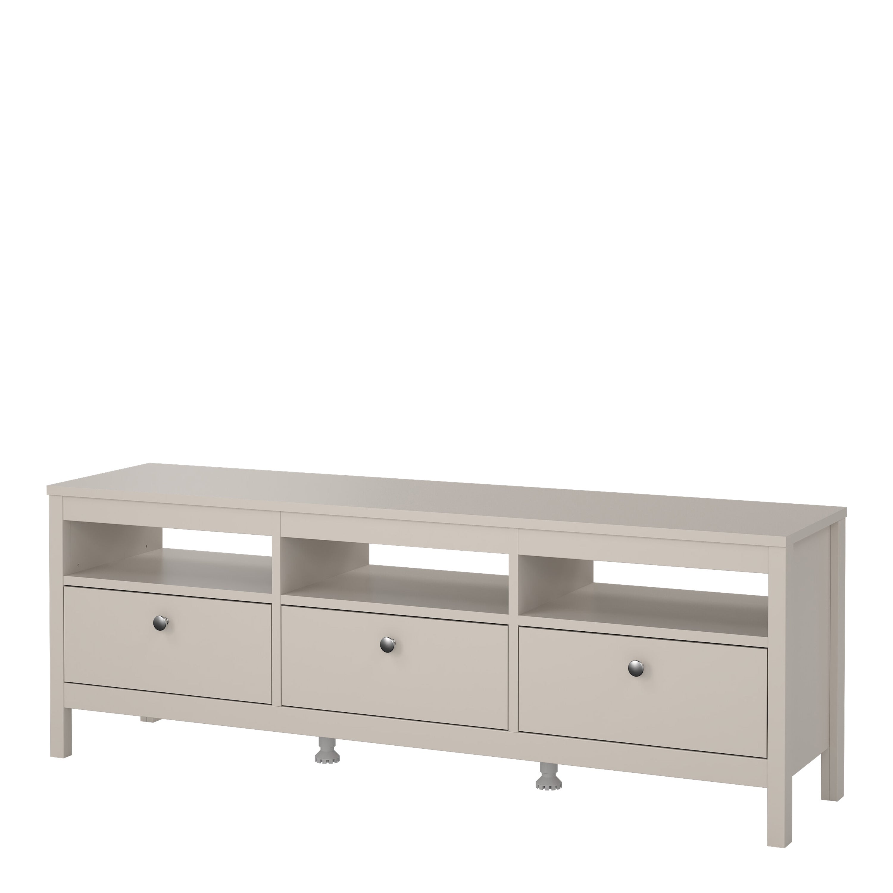 Madrid TV Unit 3 Drawers in Cashmere – FTG, view 3
