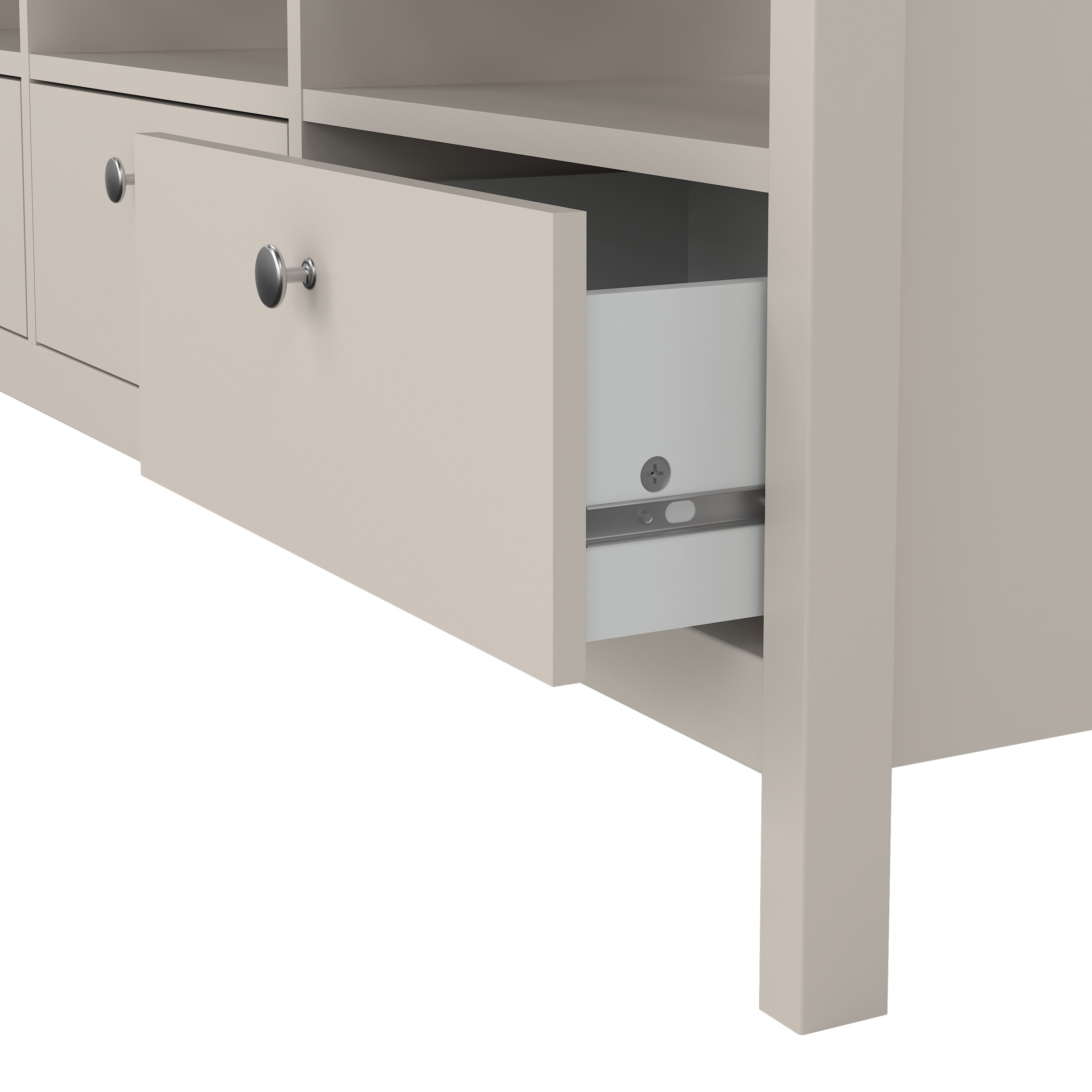 Madrid TV Unit 3 Drawers in Cashmere – FTG, view 8