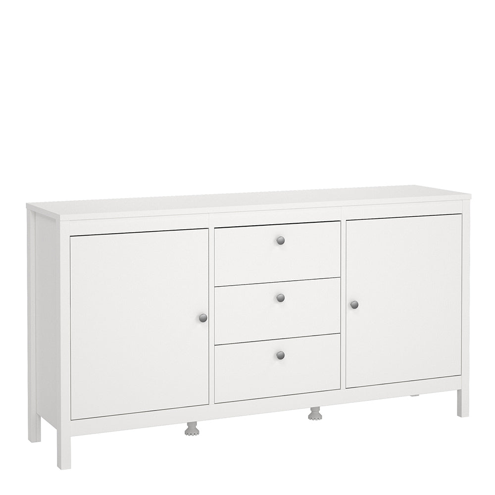 Madrid Sideboard 2 Doors 3 Drawers in White – FTG