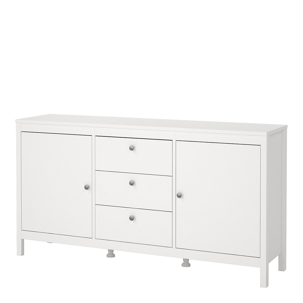 Madrid Sideboard 2 Doors 3 Drawers in White – FTG, view 3