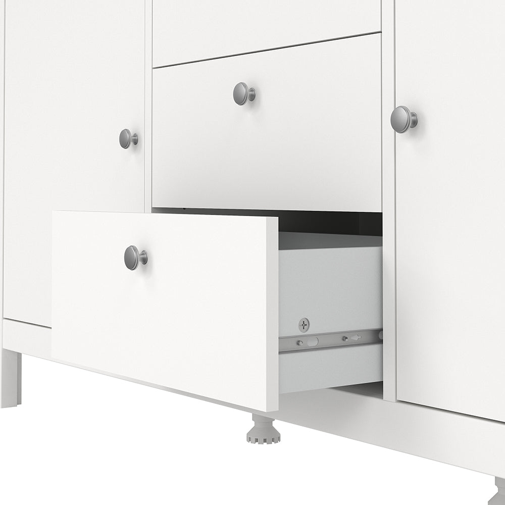 Madrid Sideboard 2 Doors 3 Drawers in White – FTG, view 8