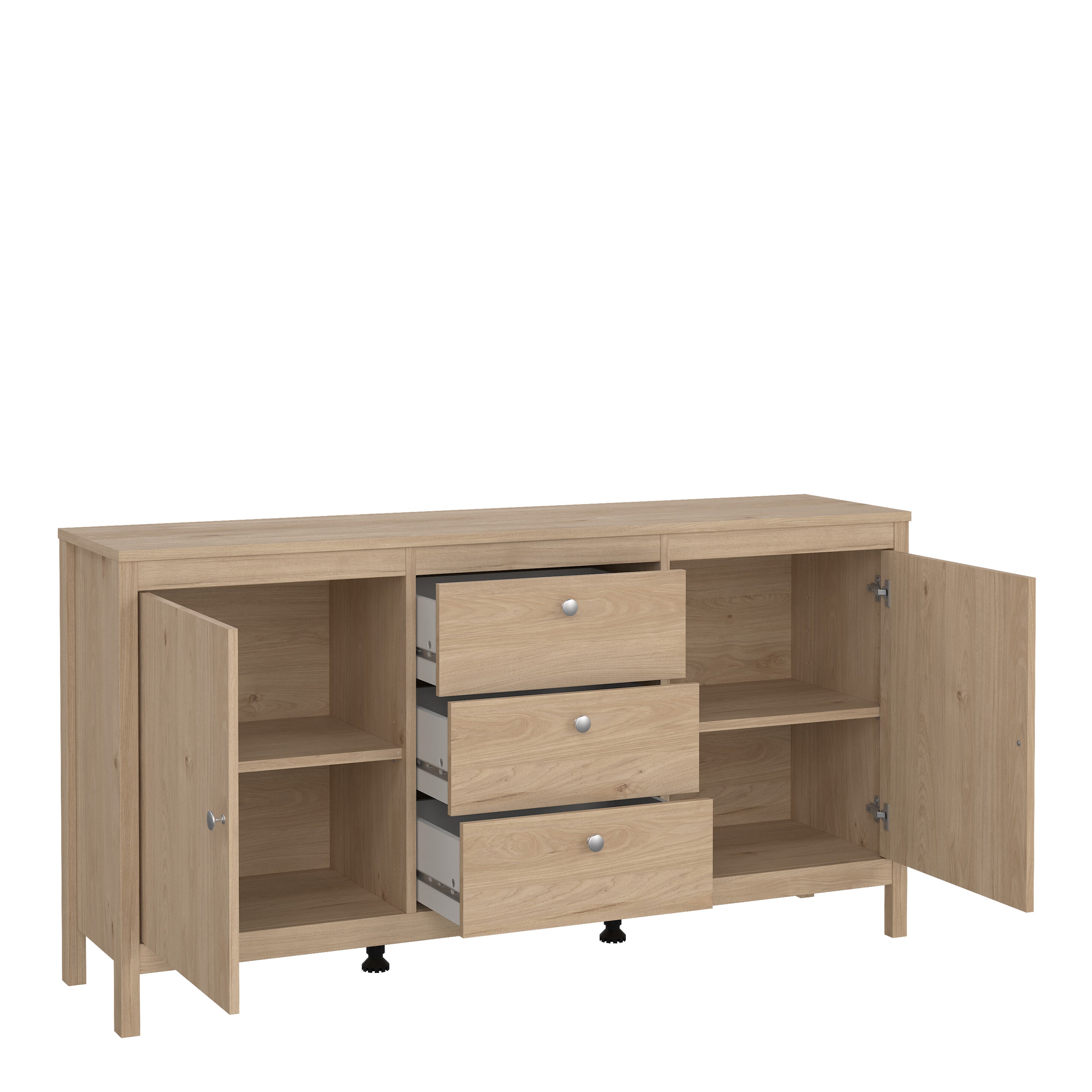 Madrid Sideboard 2 Doors + 3 Drawers in Jackson Hickory Oak – FTG, view 5