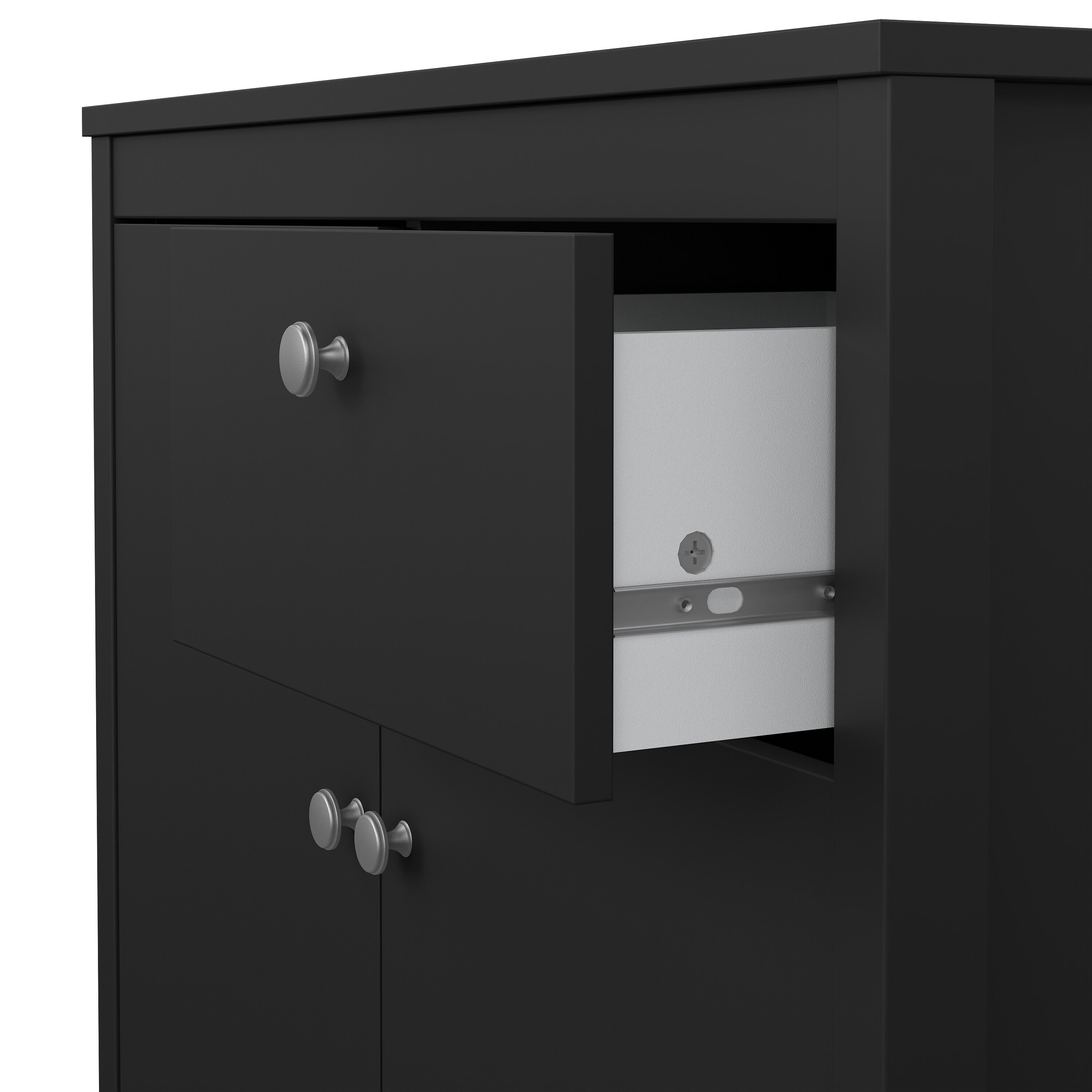 Madrid Sideboard 2 Doors 1 Drawer in Matt Black – FTG, view 10
