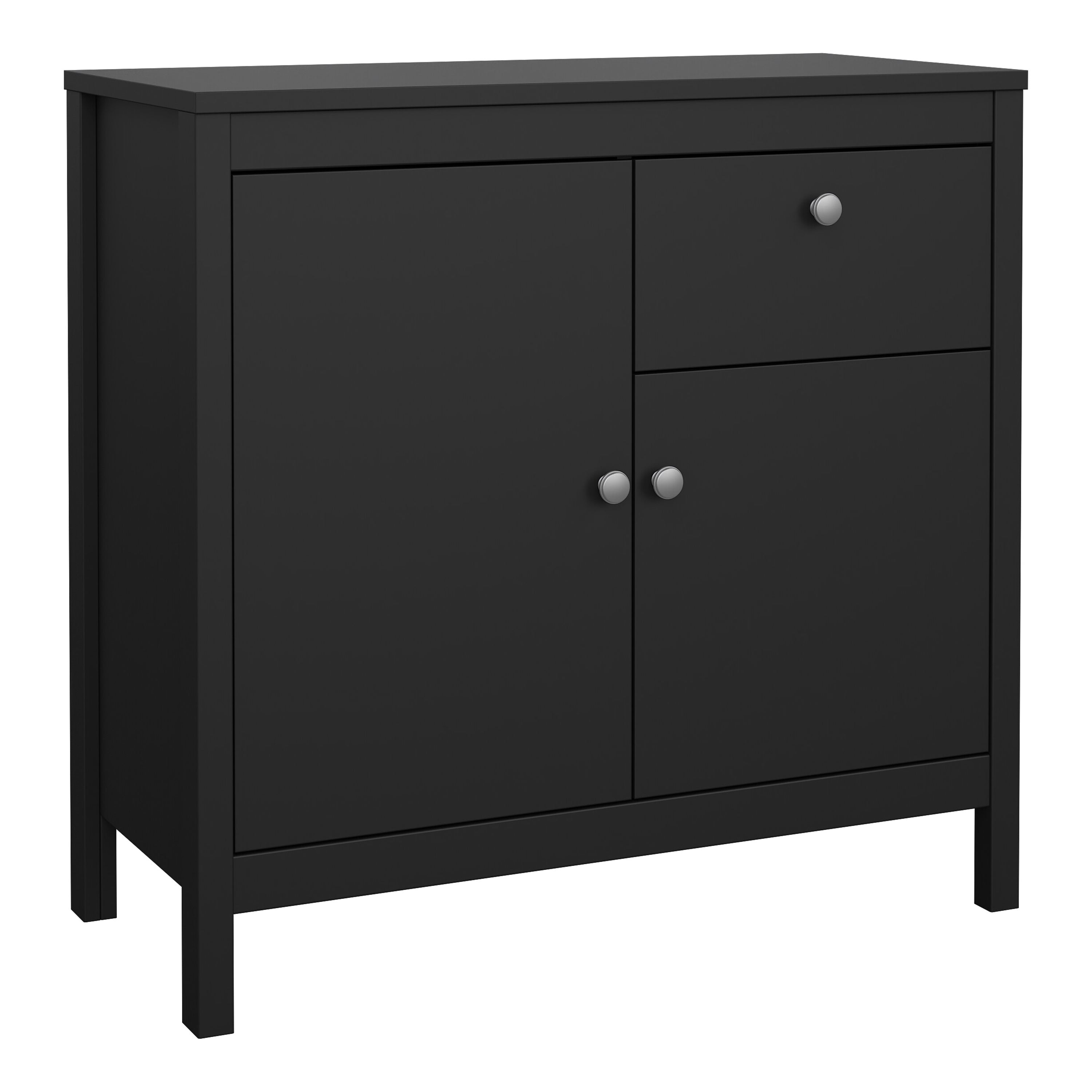 Madrid Sideboard 2 Doors 1 Drawer in Matt Black – FTG