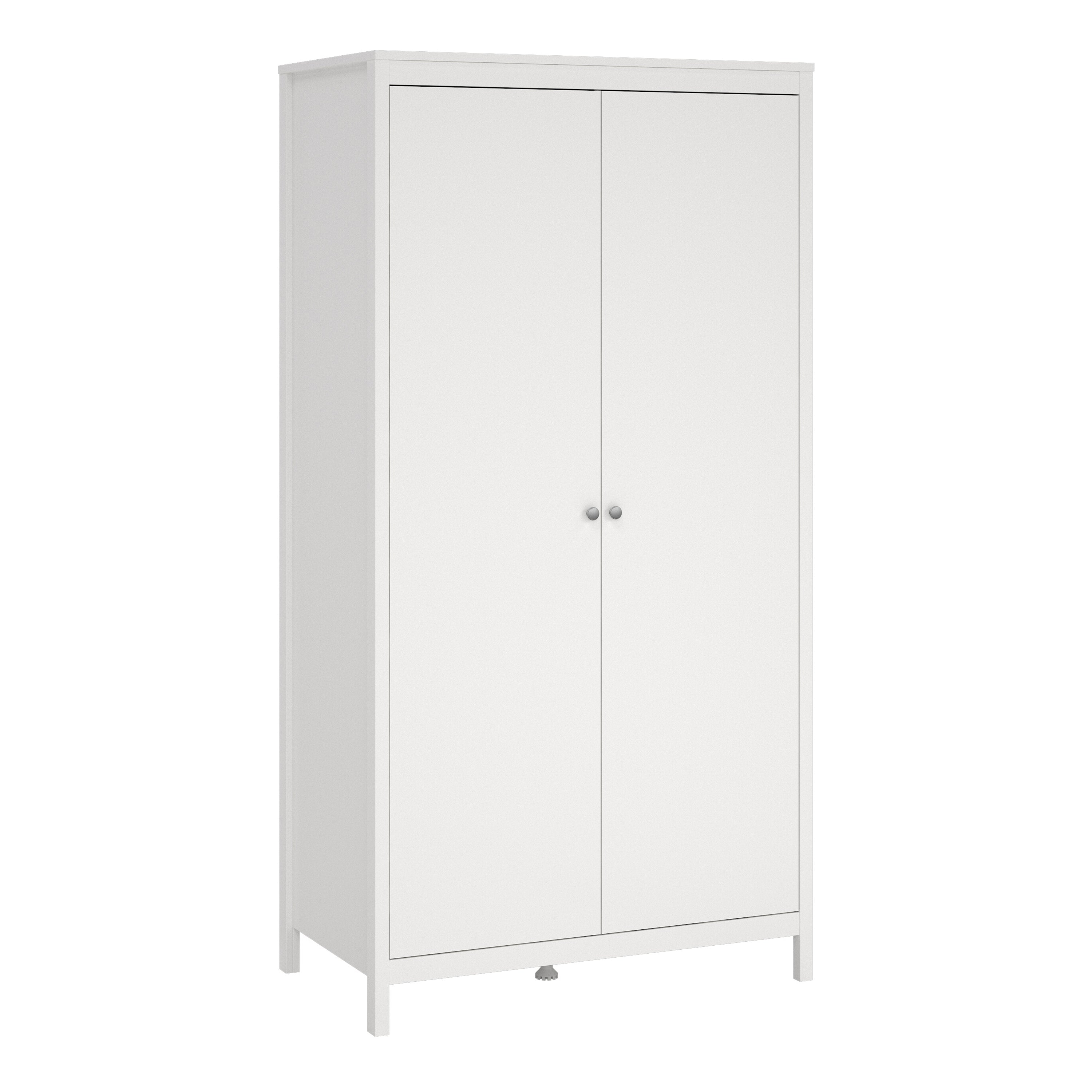 Madrid Wardrobe with 2 Doors in White – FTG