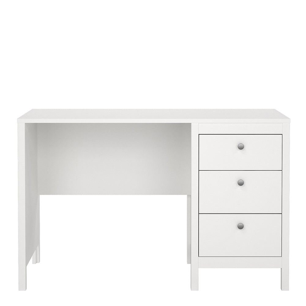 Madrid Desk 3 Drawers White – FTG, view 2