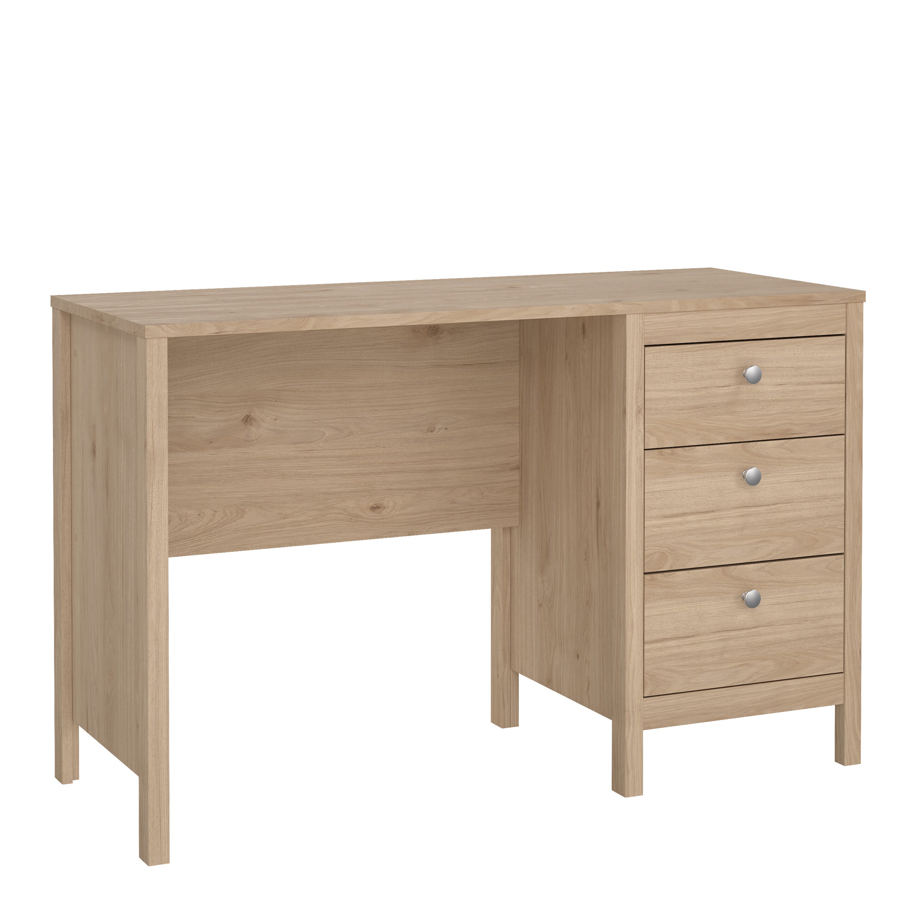 Madrid Desk 3 Drawers in Jackson Hickory Oak – FTG