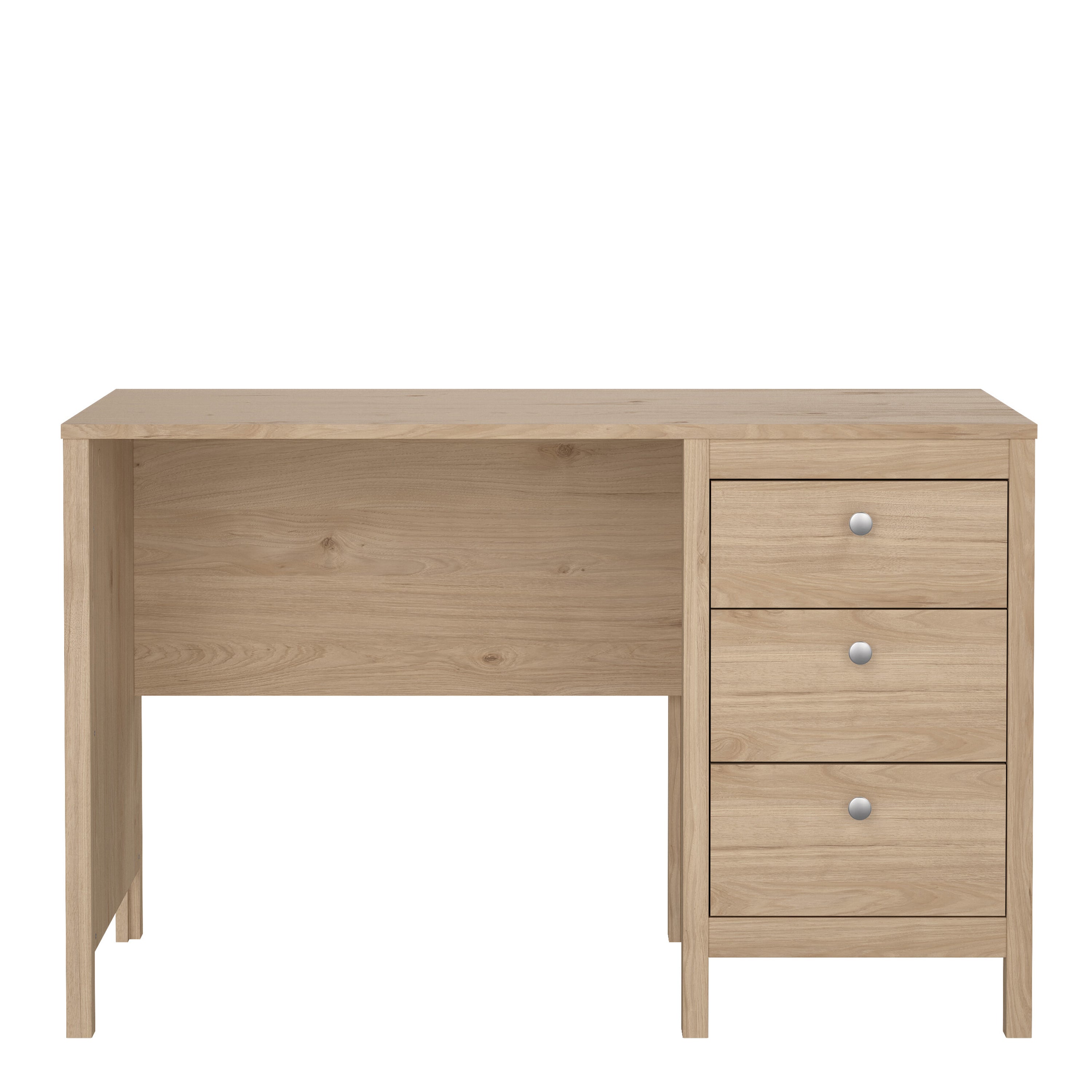 Madrid Desk 3 Drawers in Jackson Hickory Oak – FTG, view 2