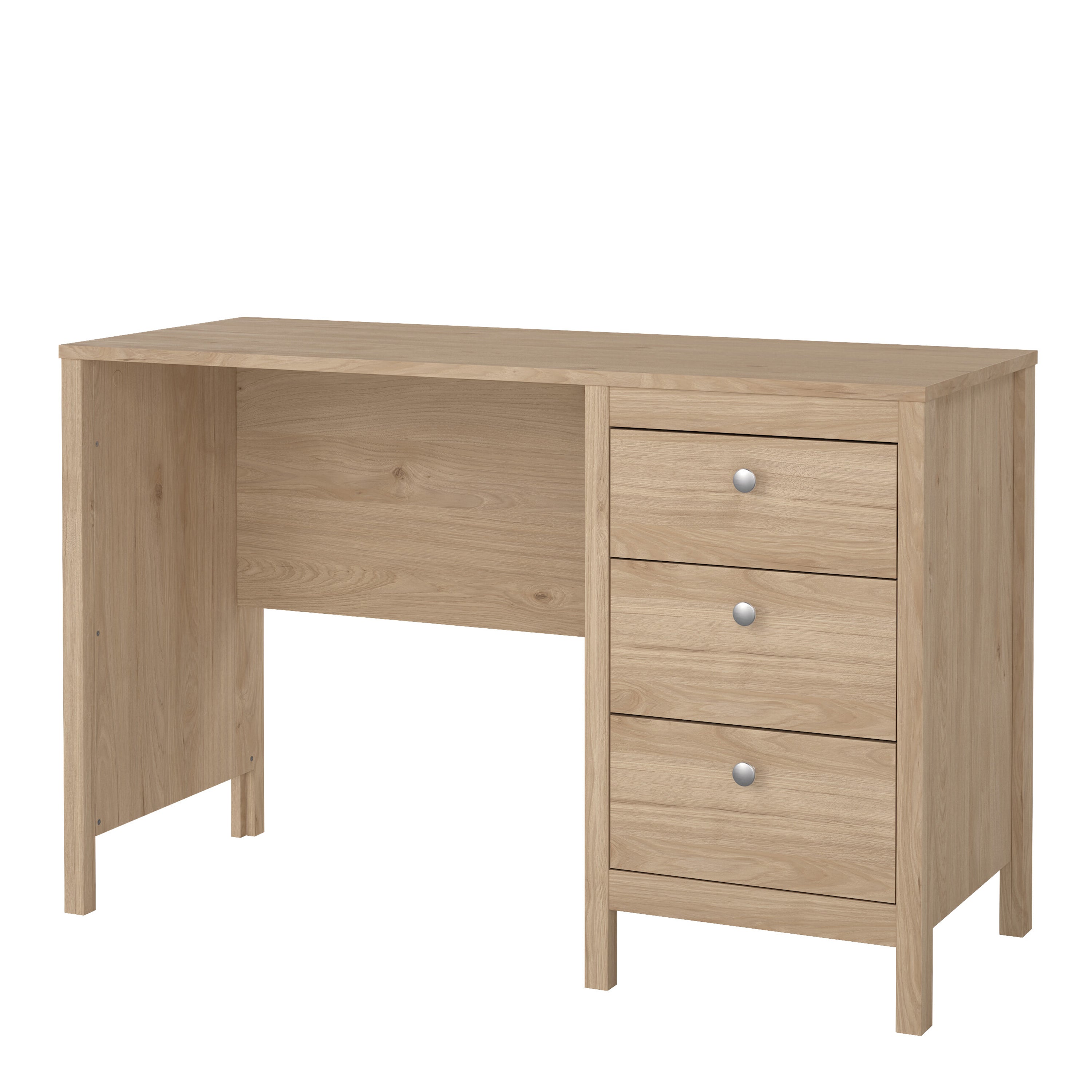 Madrid Desk 3 Drawers in Jackson Hickory Oak – FTG, view 3