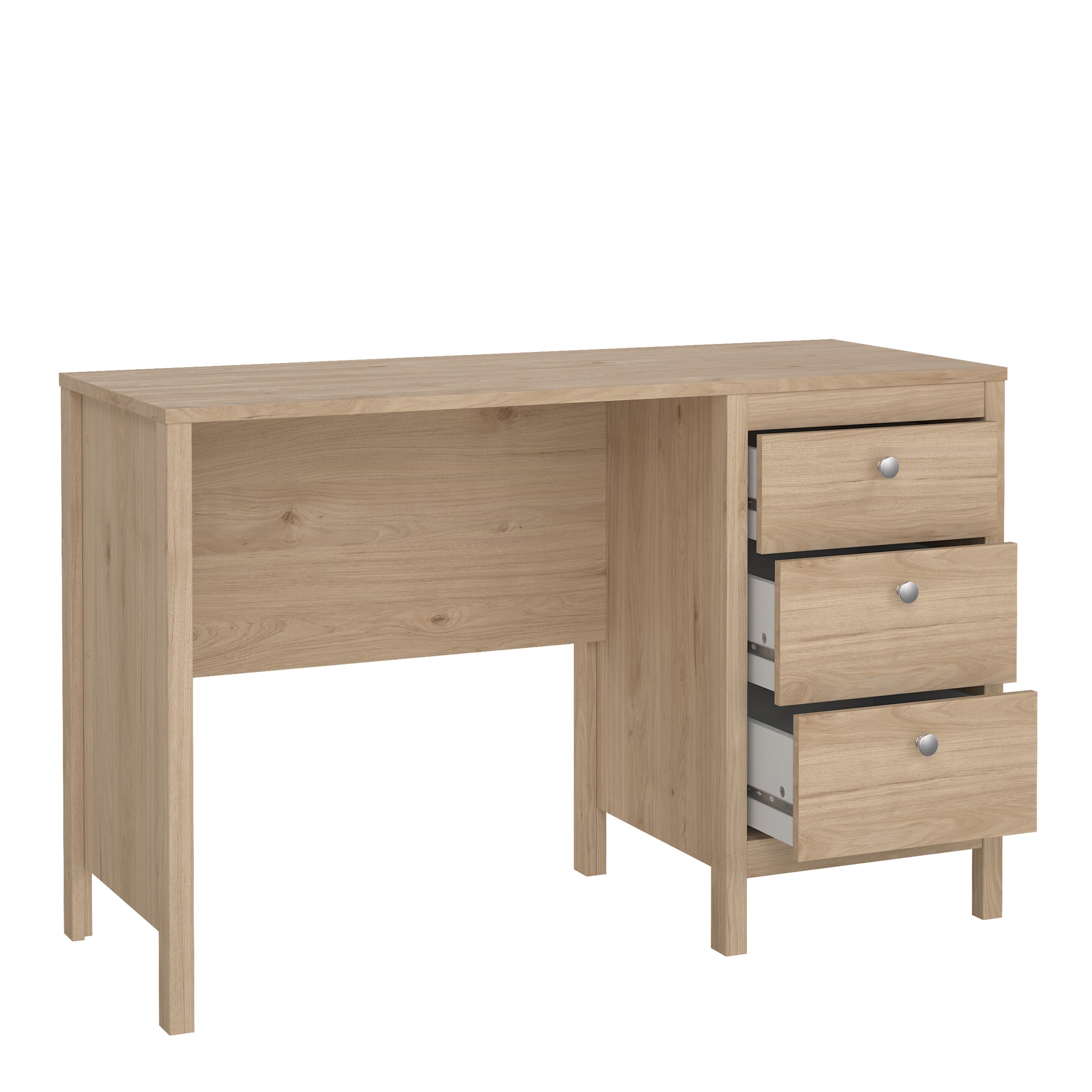 Madrid Desk 3 Drawers in Jackson Hickory Oak – FTG, view 5