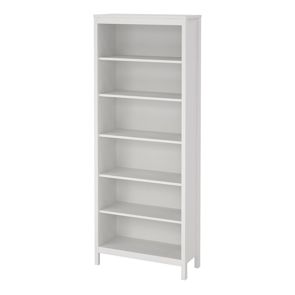 Madrid Bookcase in White – FTG, view 3