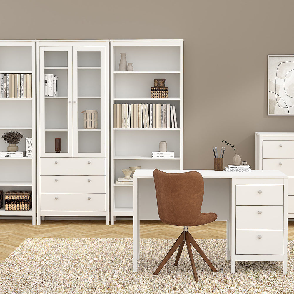 Madrid Bookcase in White – FTG, view 5