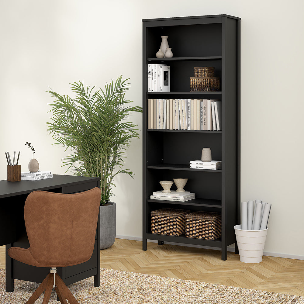 Madrid Bookcase in Black – FTG, view 6