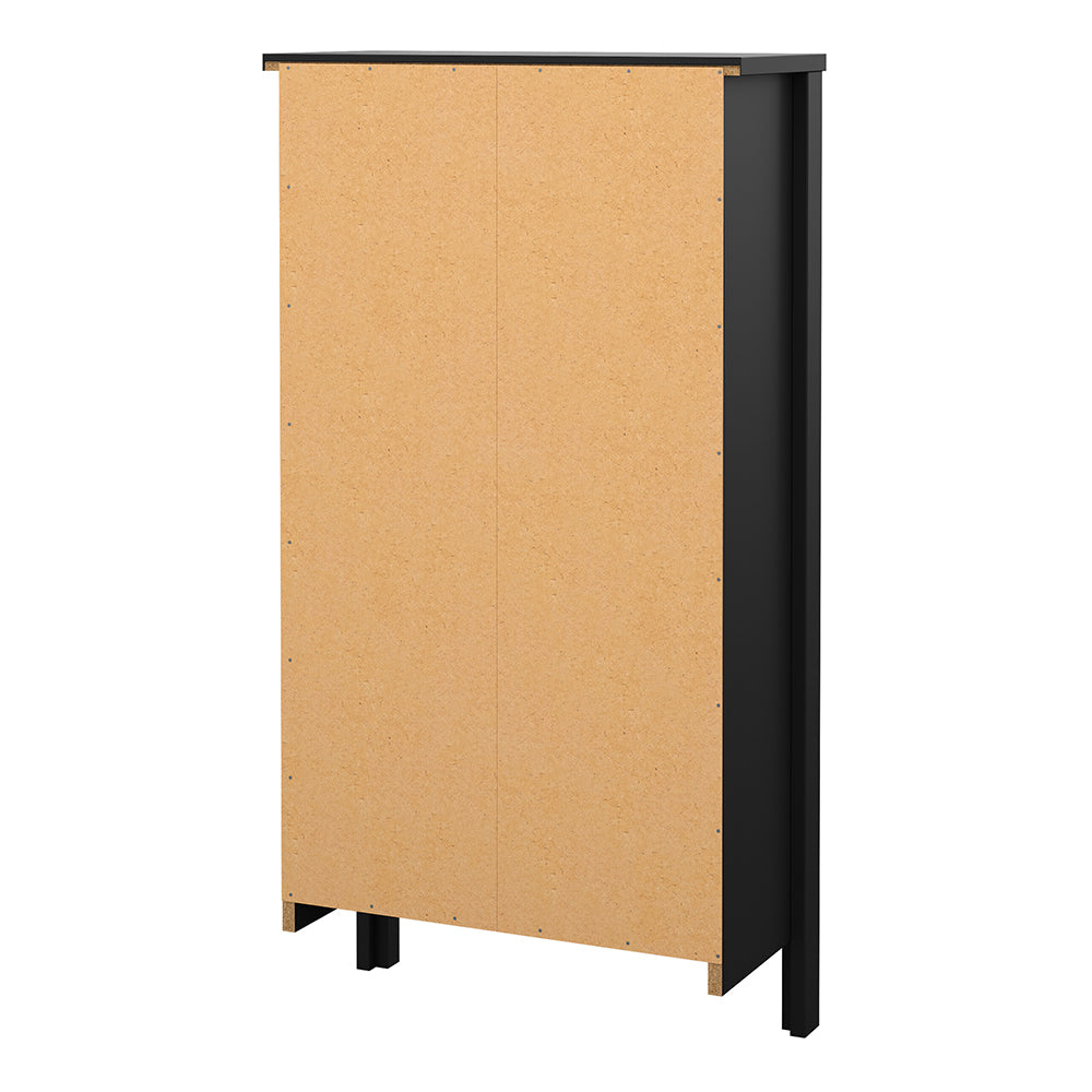 Madrid Shoe Cabinet 2 Flip Down Doors Matt Black – FTG, view 4