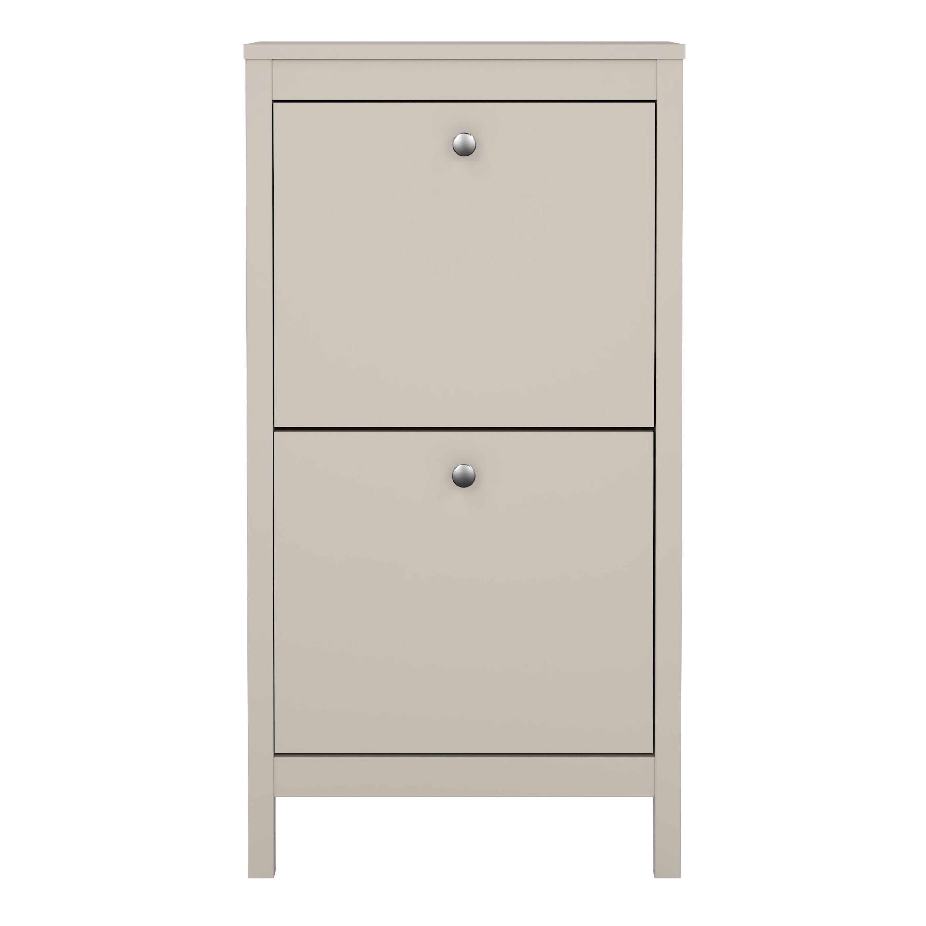 Madrid Shoe Cabinet 2 Flip Down Doors in Cashmere – FTG, view 2